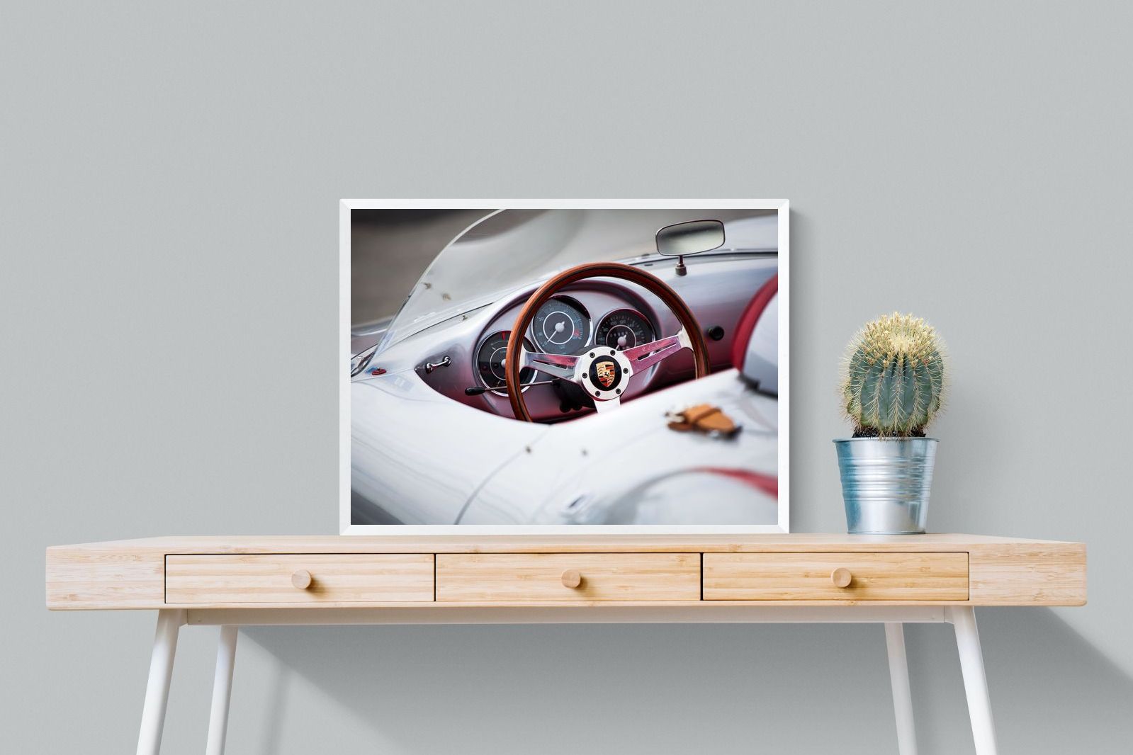 Porsche 550 Spyder-Wall_Art-80 x 60cm-Mounted Canvas-White-Pixalot