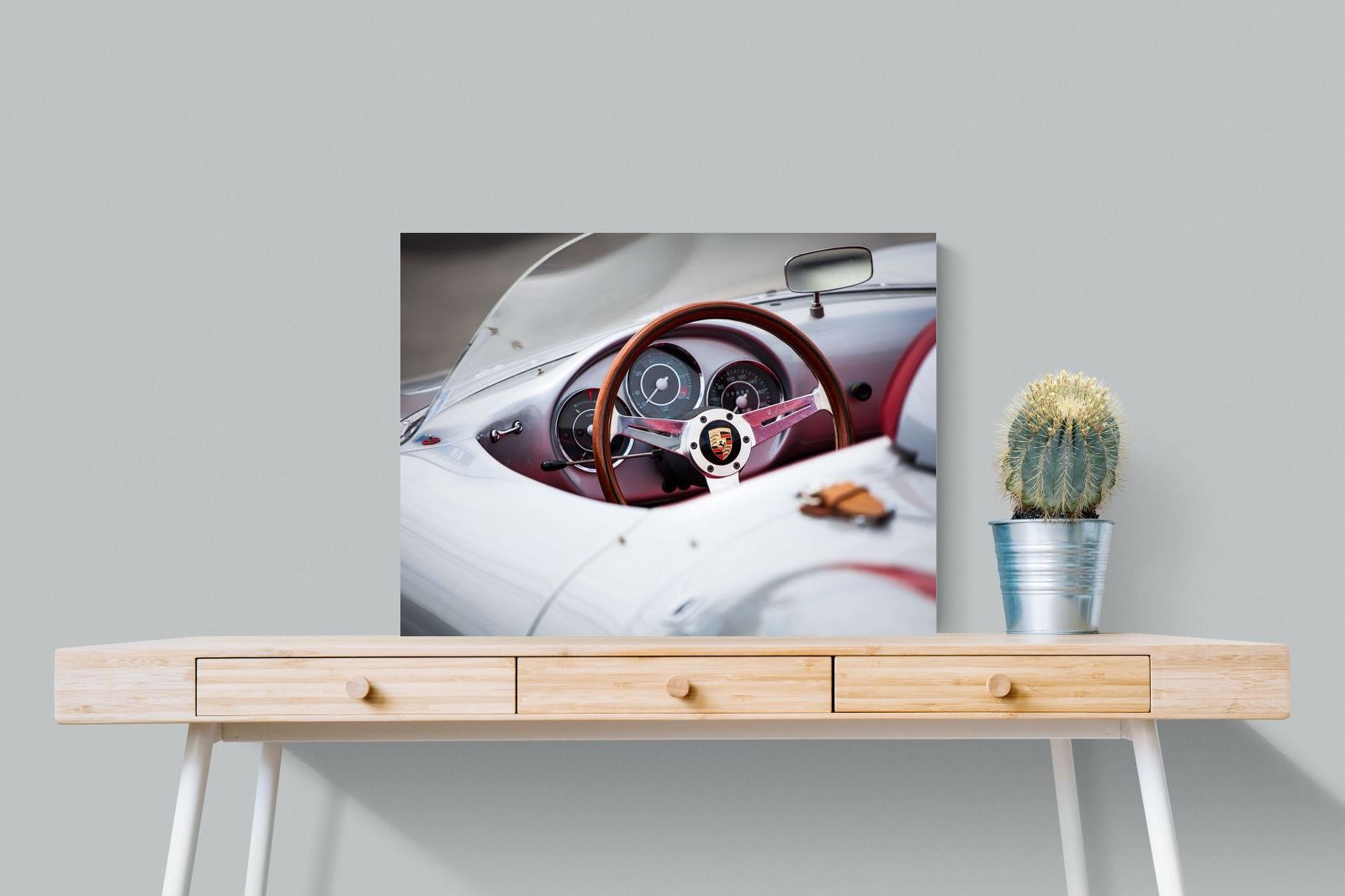 Porsche 550 Spyder-Wall_Art-80 x 60cm-Mounted Canvas-No Frame-Pixalot
