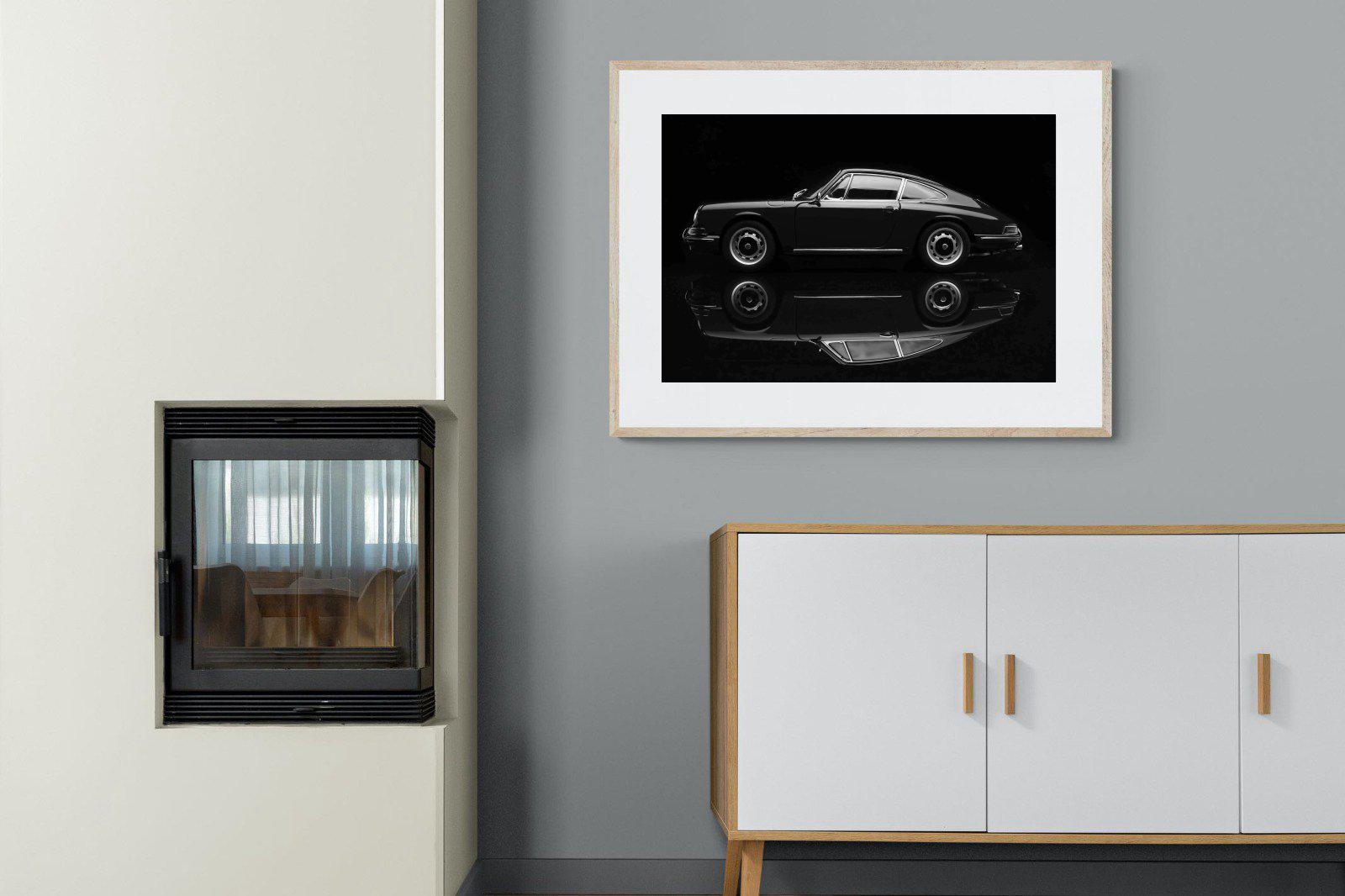 Porsche 911-Wall_Art-100 x 75cm-Framed Print-Wood-Pixalot