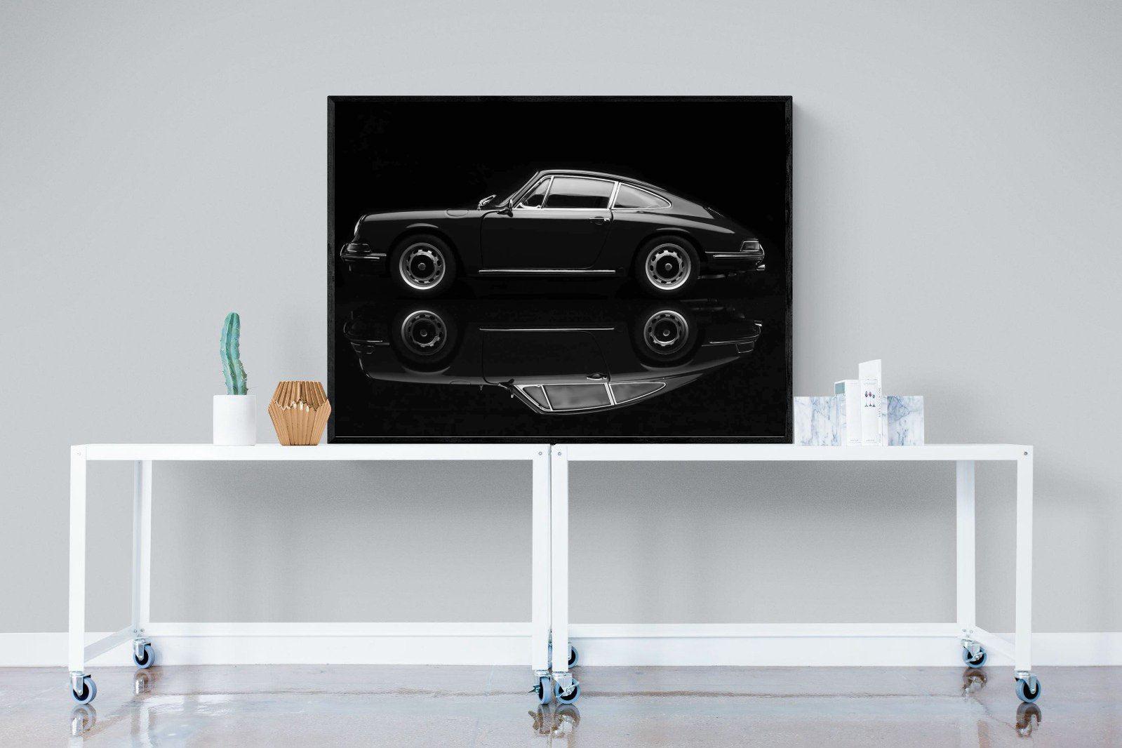 Porsche 911-Wall_Art-120 x 90cm-Mounted Canvas-Black-Pixalot