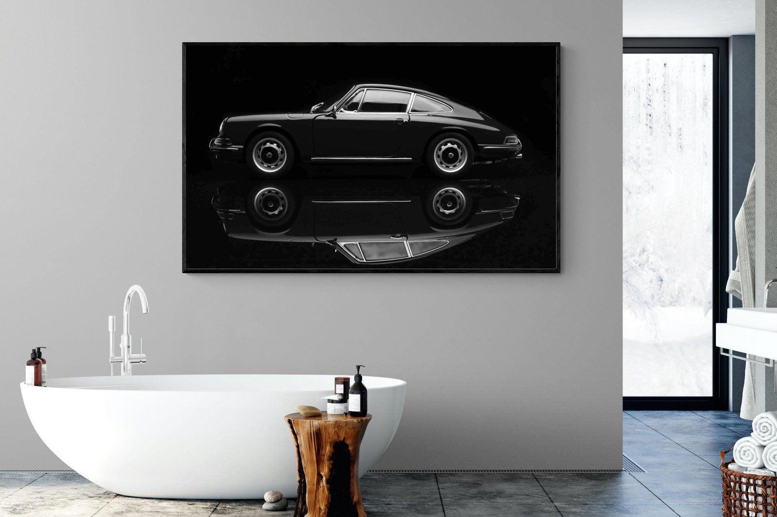 Porsche 911-Wall_Art-180 x 110cm-Mounted Canvas-Black-Pixalot