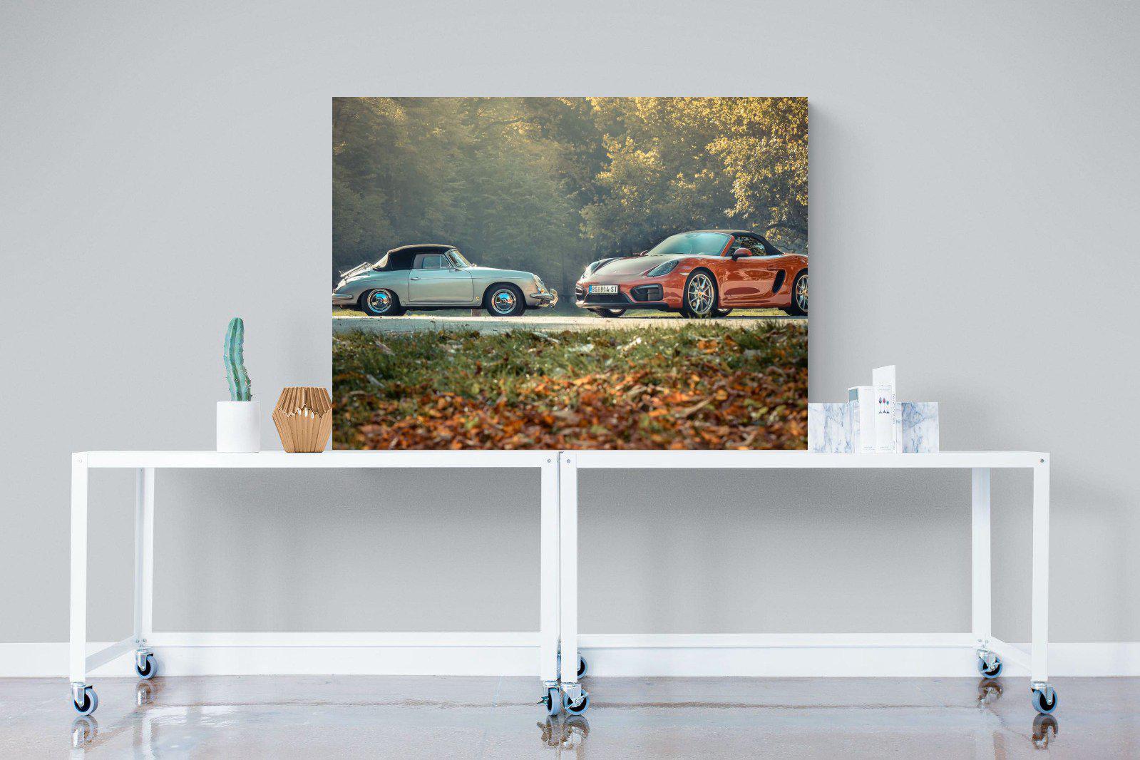 Porsche History-Wall_Art-120 x 90cm-Mounted Canvas-No Frame-Pixalot