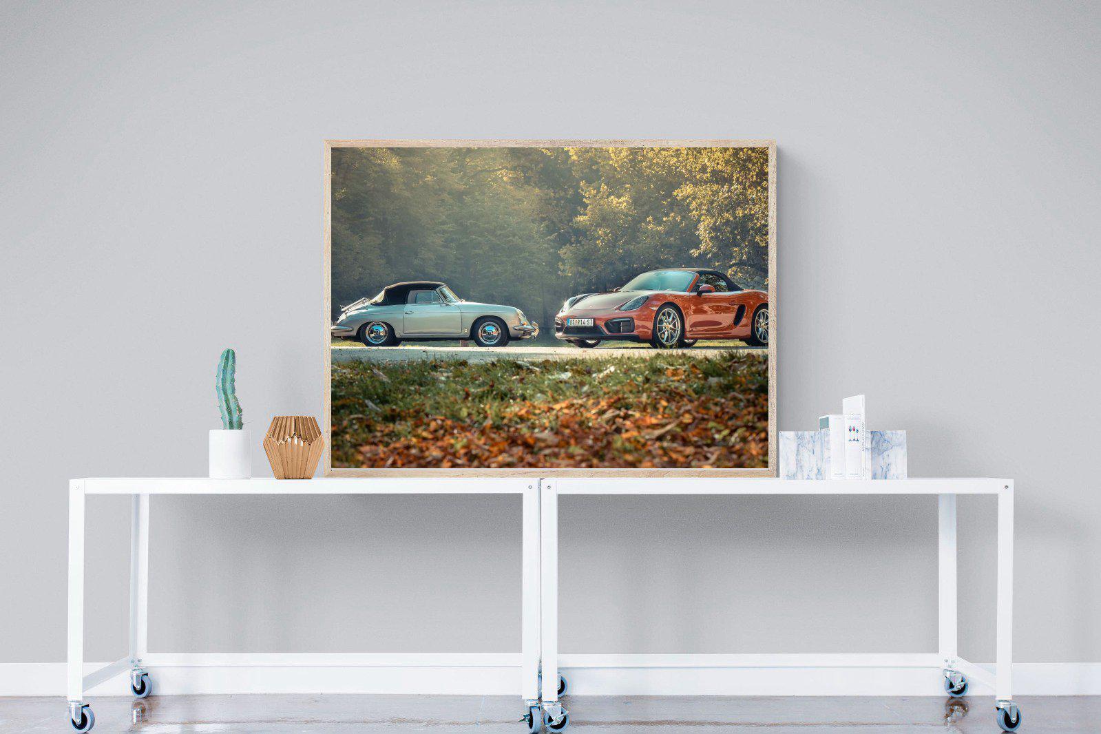 Porsche History-Wall_Art-120 x 90cm-Mounted Canvas-Wood-Pixalot