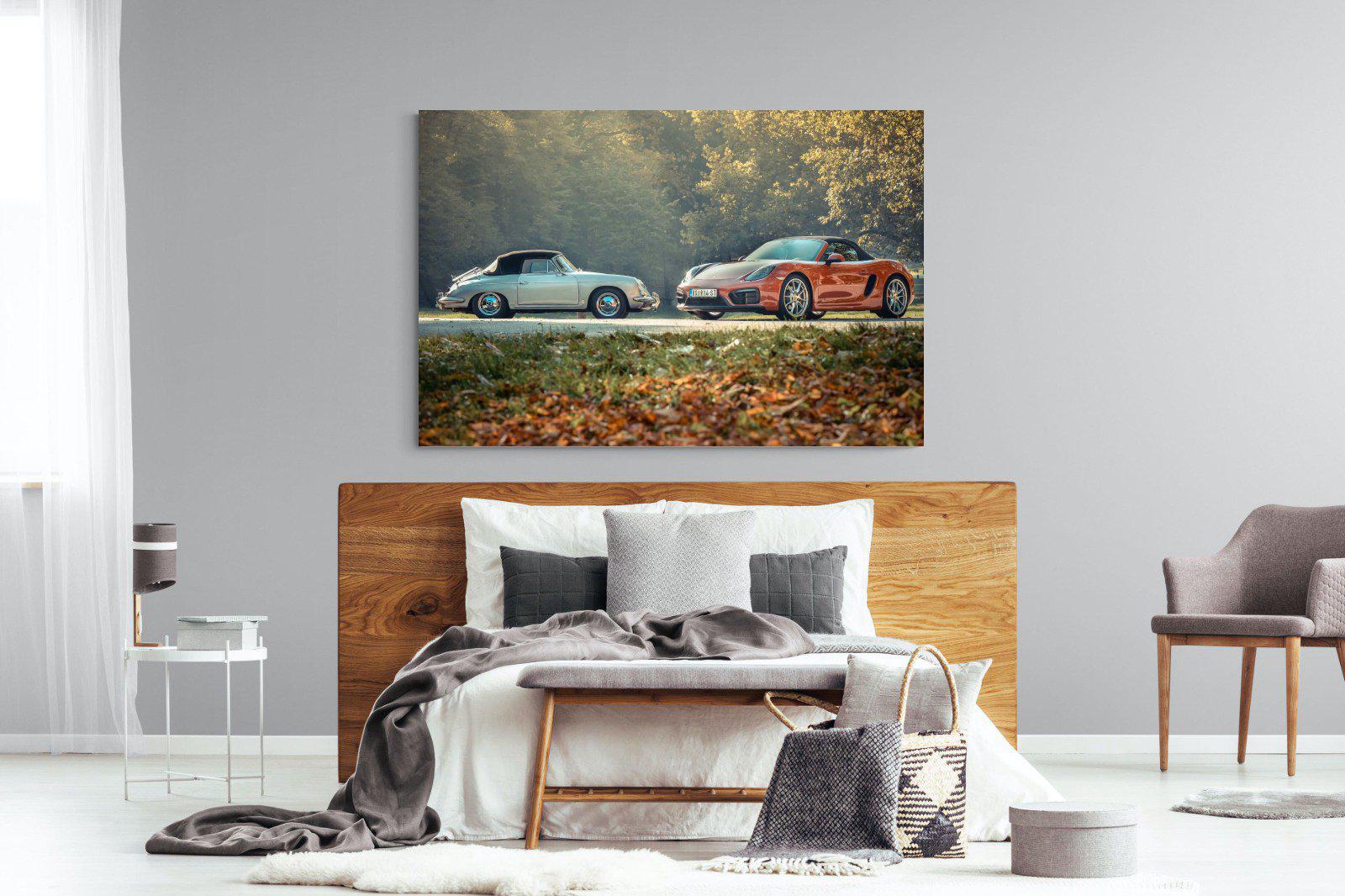 Porsche History-Wall_Art-150 x 100cm-Mounted Canvas-No Frame-Pixalot