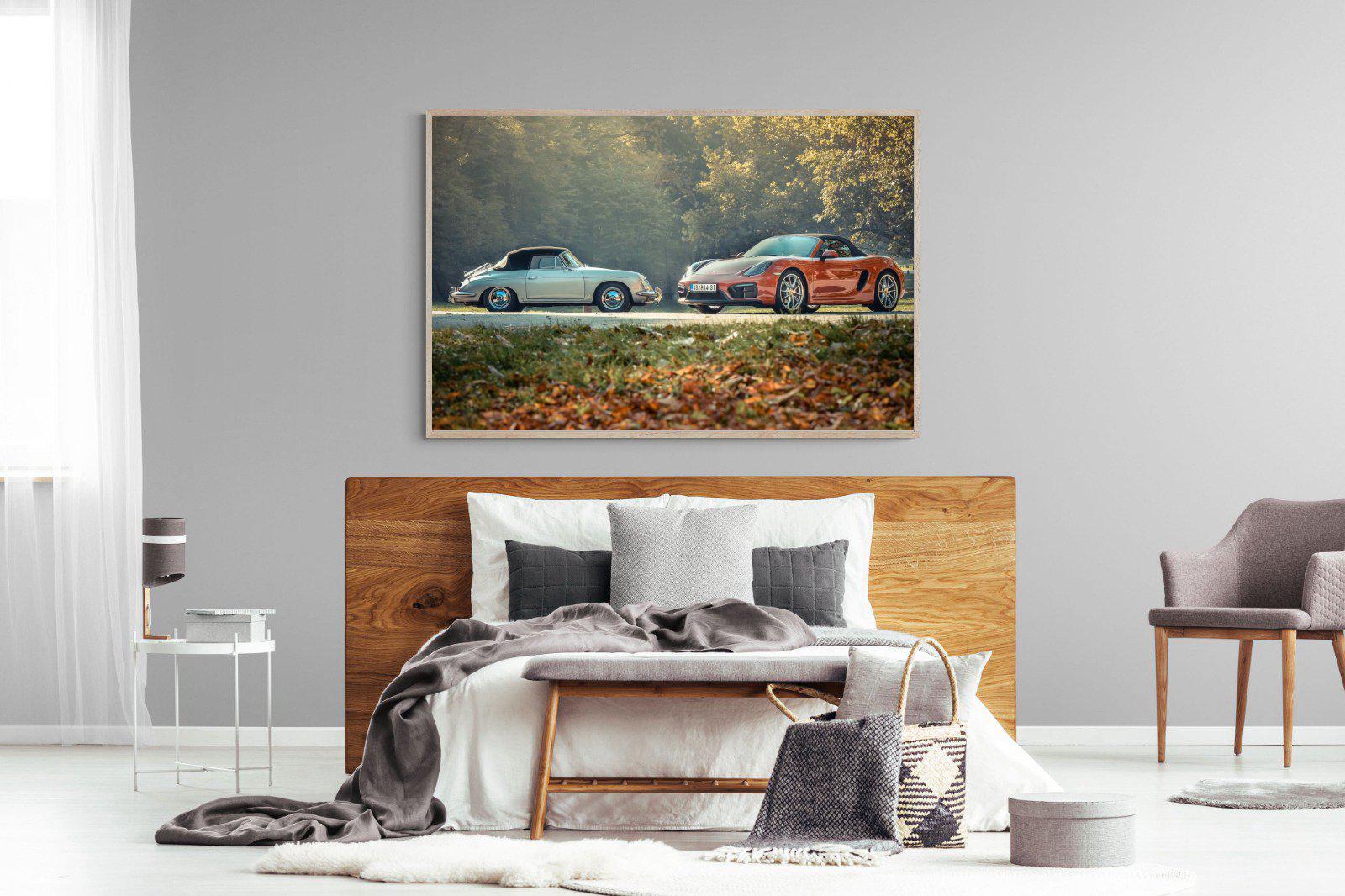 Porsche History-Wall_Art-150 x 100cm-Mounted Canvas-Wood-Pixalot