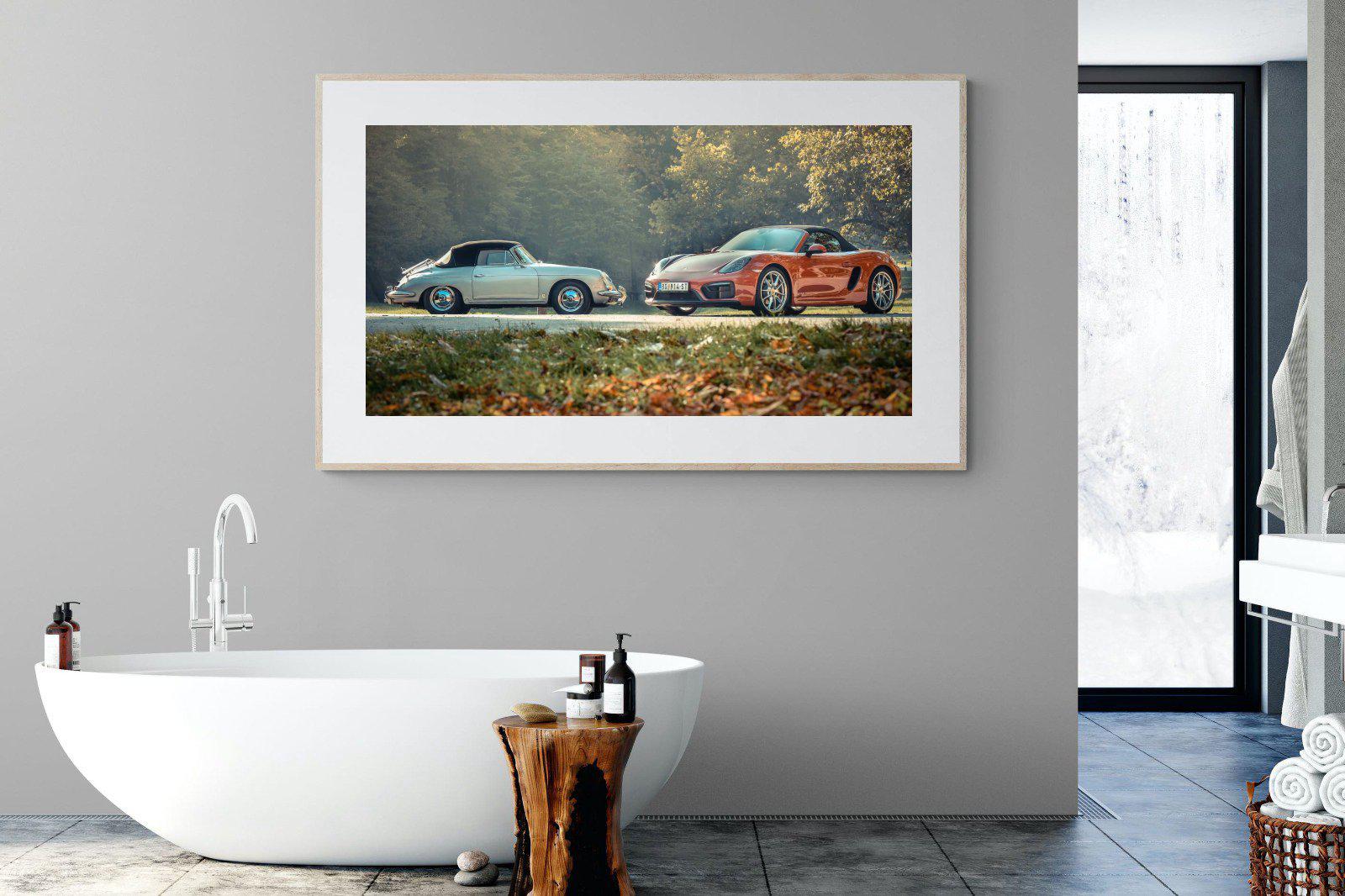 Porsche History-Wall_Art-180 x 110cm-Framed Print-Wood-Pixalot