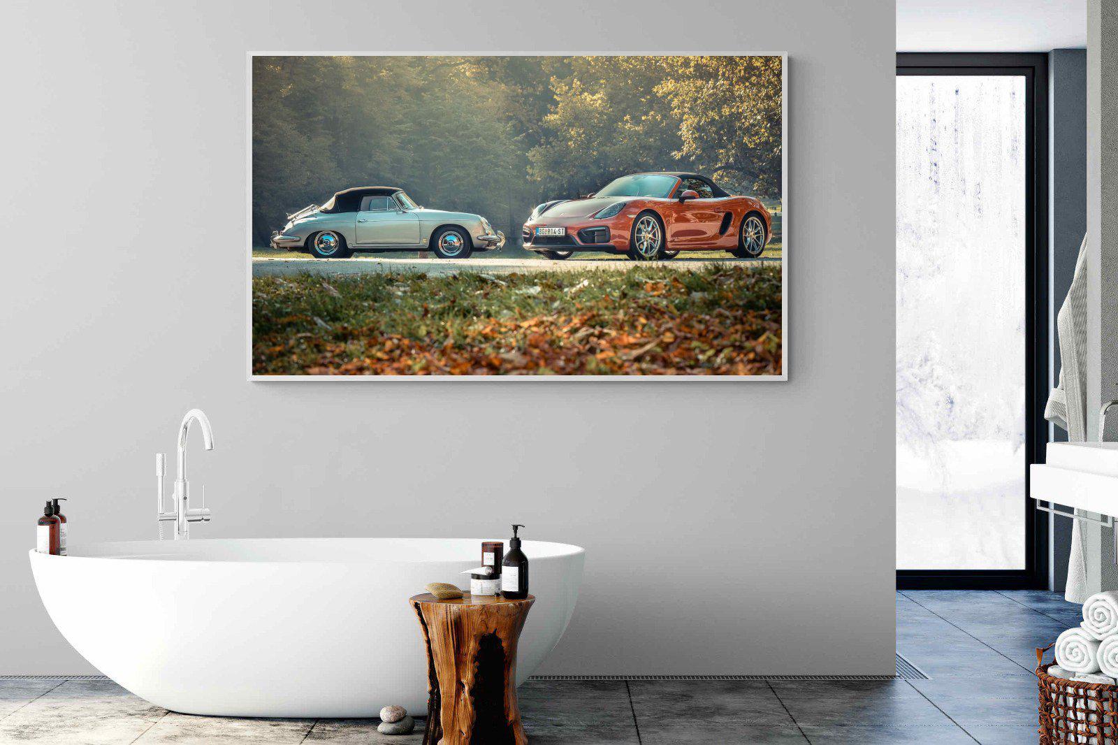 Porsche History-Wall_Art-180 x 110cm-Mounted Canvas-White-Pixalot