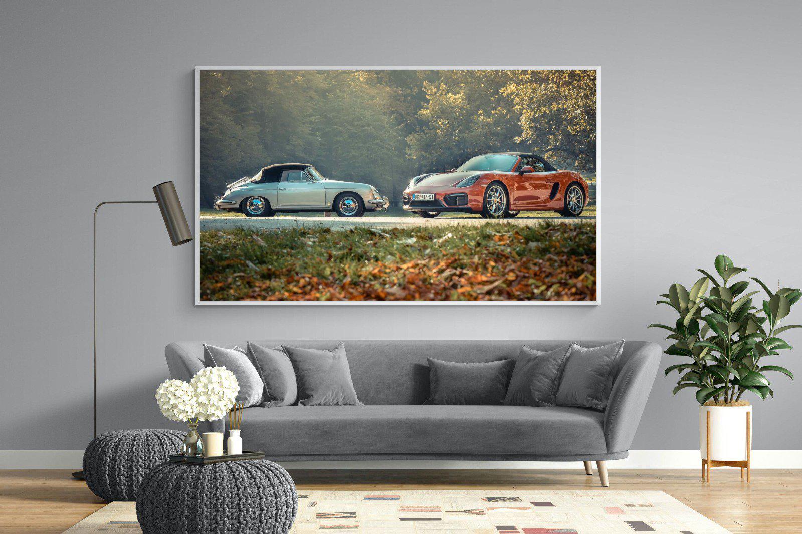 Porsche History-Wall_Art-220 x 130cm-Mounted Canvas-White-Pixalot