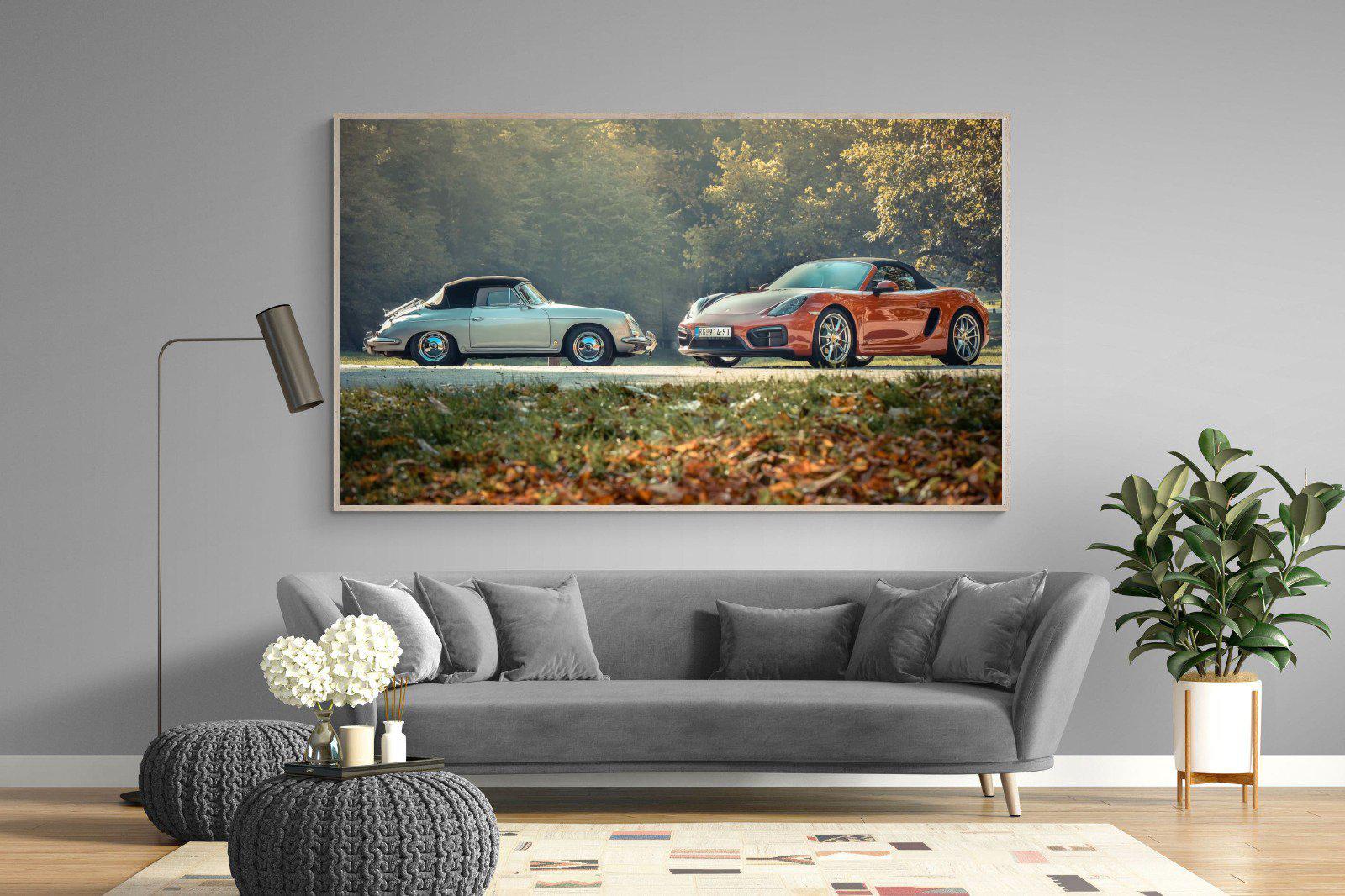Porsche History-Wall_Art-220 x 130cm-Mounted Canvas-Wood-Pixalot