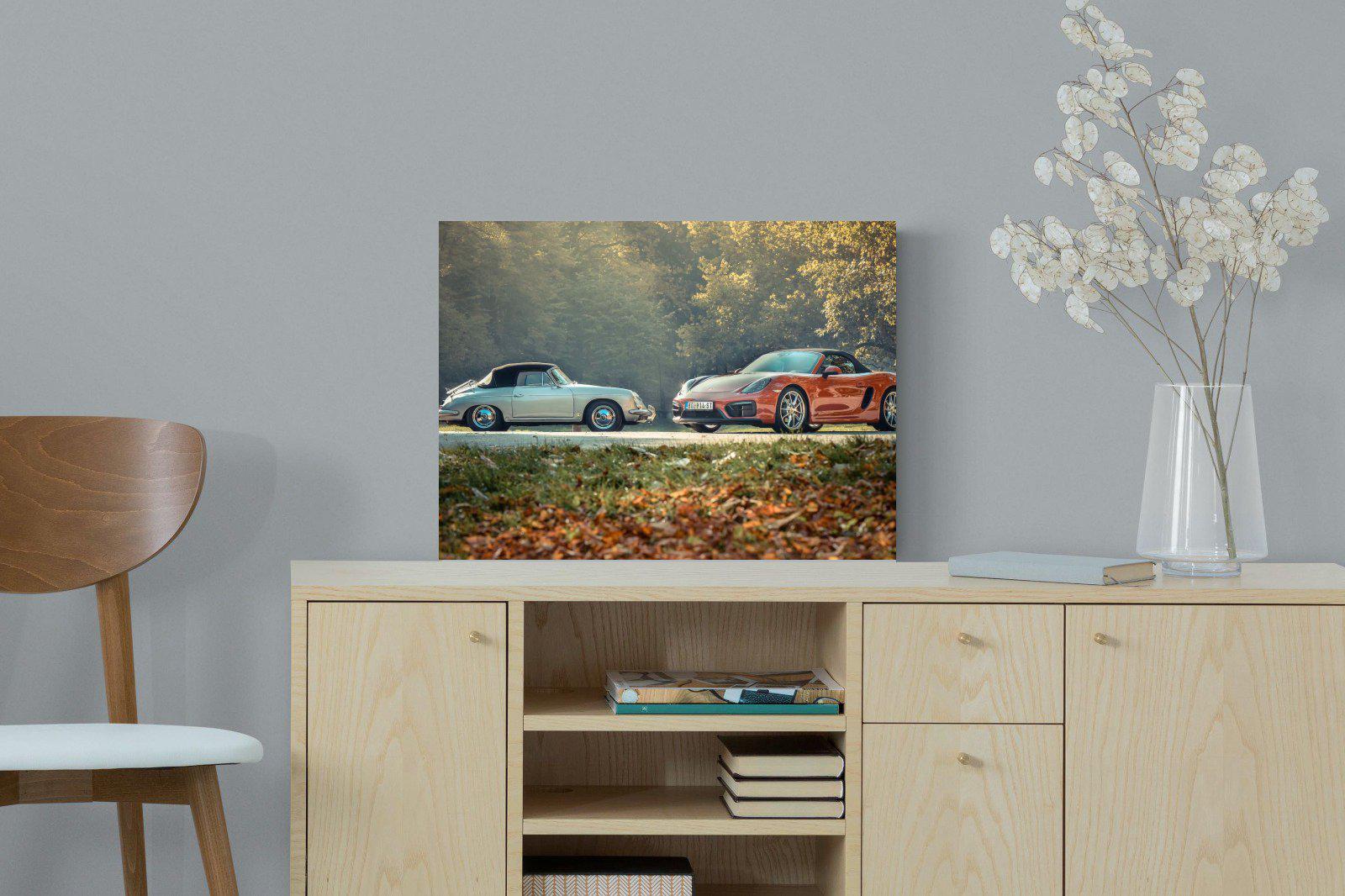 Porsche History-Wall_Art-60 x 45cm-Mounted Canvas-No Frame-Pixalot