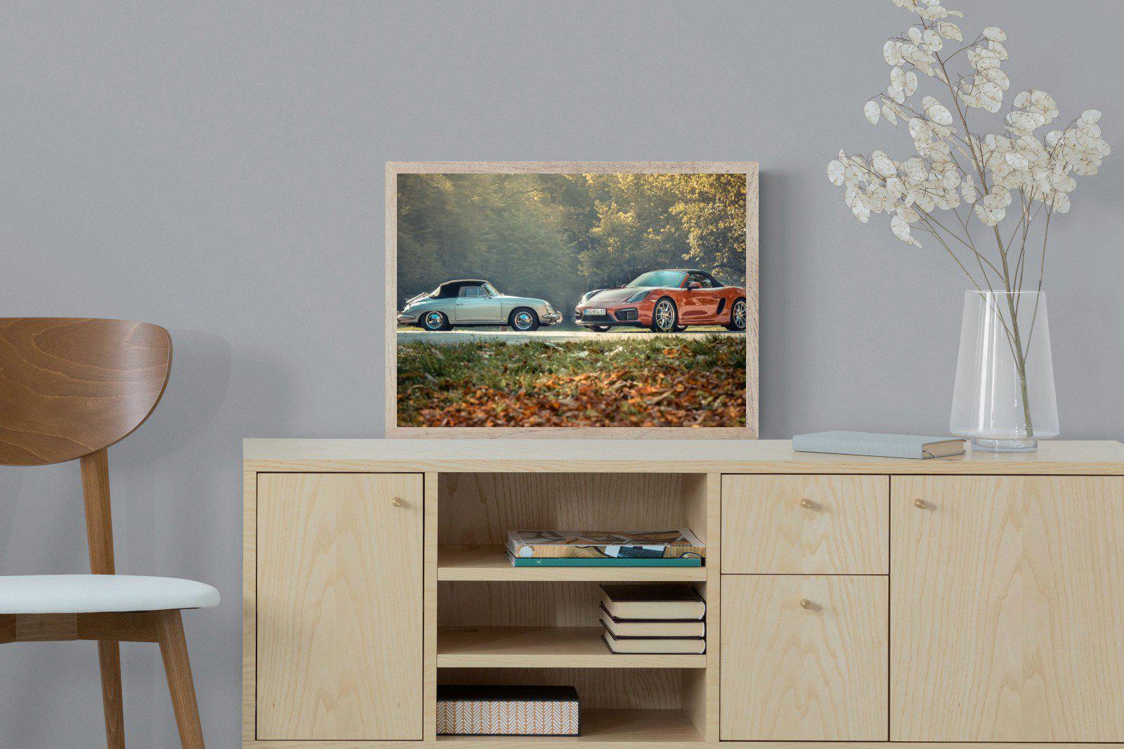Porsche History-Wall_Art-60 x 45cm-Mounted Canvas-Wood-Pixalot