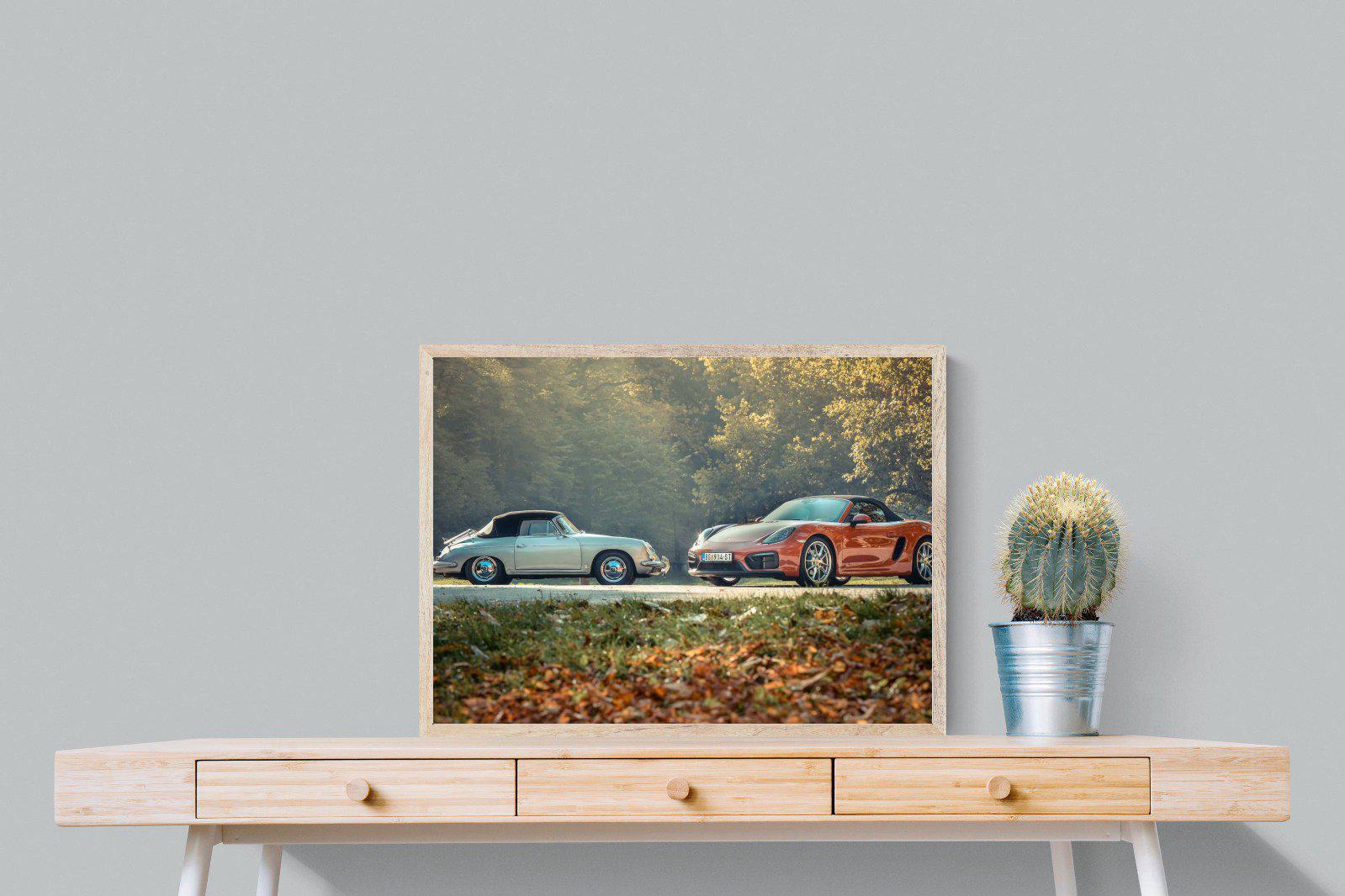 Porsche History-Wall_Art-80 x 60cm-Mounted Canvas-Wood-Pixalot