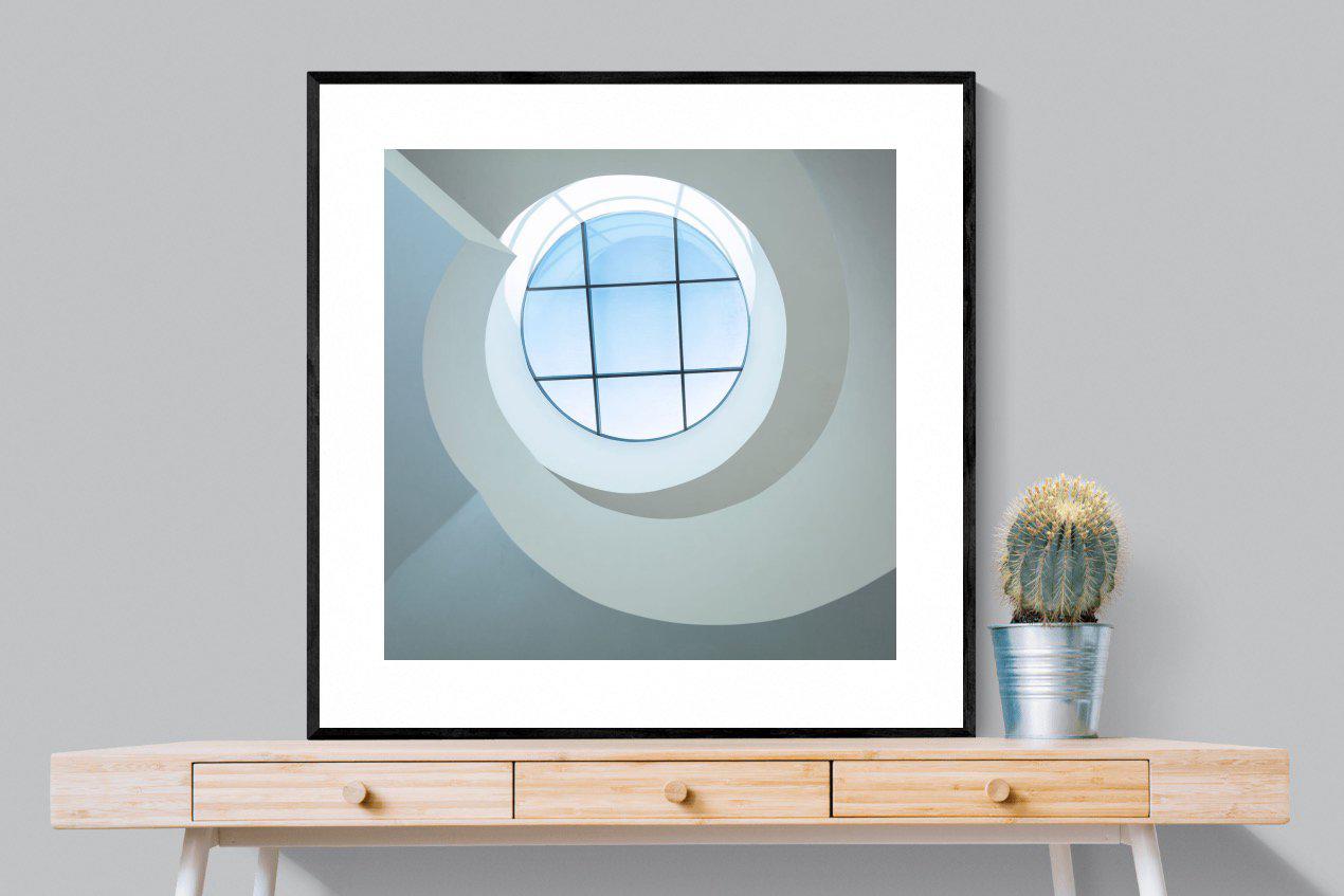 Porthole-Wall_Art-100 x 100cm-Framed Print-Black-Pixalot