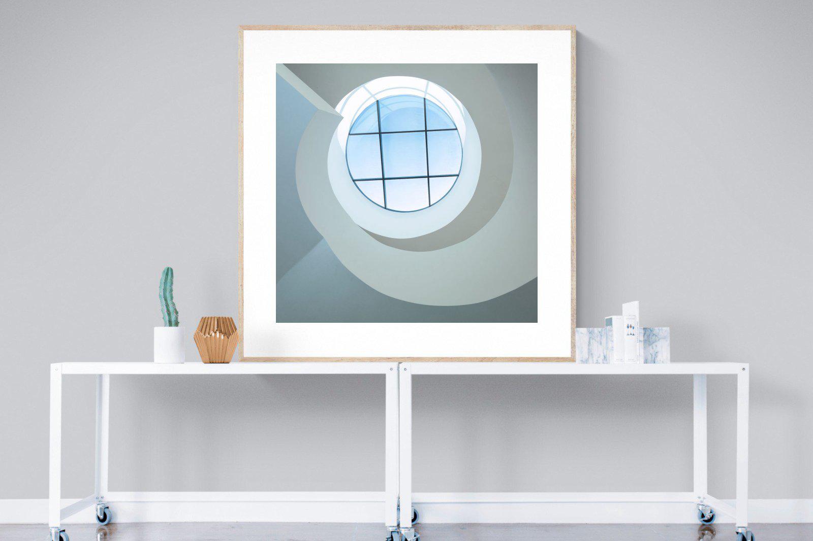Porthole-Wall_Art-120 x 120cm-Framed Print-Wood-Pixalot