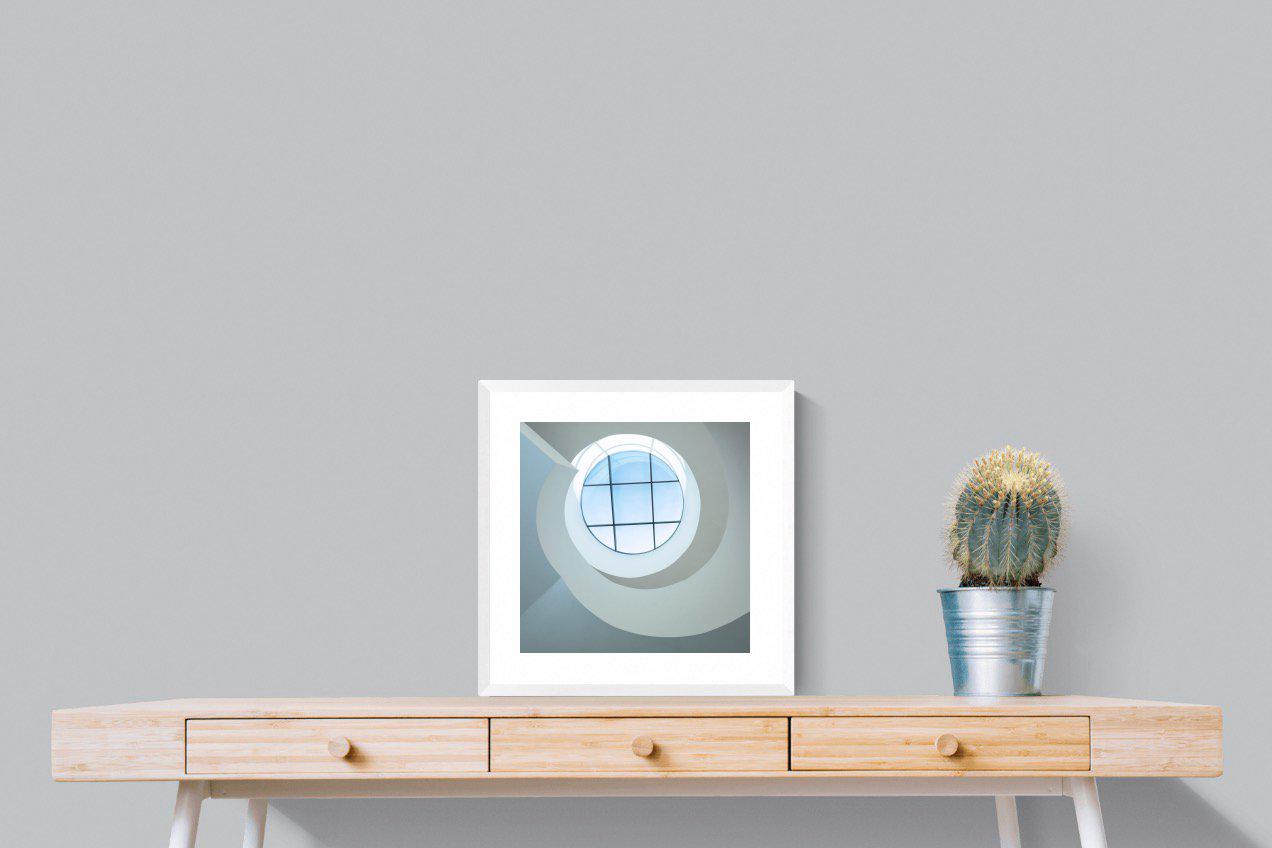 Porthole-Wall_Art-50 x 50cm-Framed Print-White-Pixalot