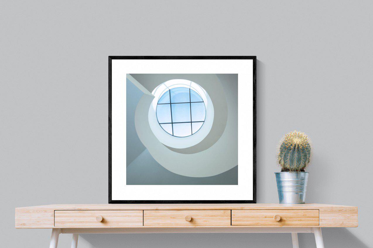 Porthole-Wall_Art-80 x 80cm-Framed Print-Black-Pixalot
