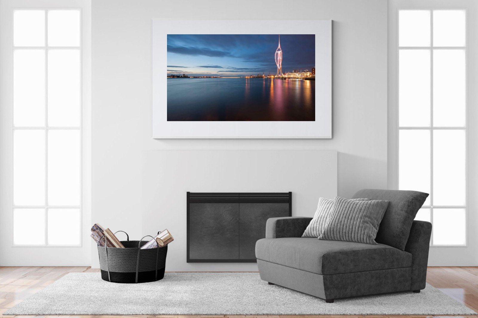 Portsmouth-Wall_Art-150 x 100cm-Framed Print-White-Pixalot