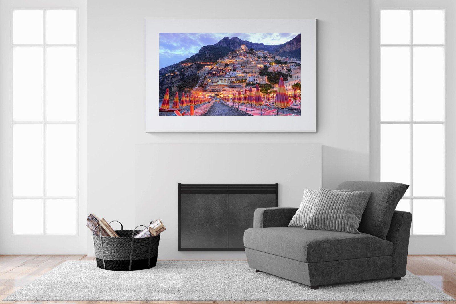 Positano-Wall_Art-150 x 100cm-Framed Print-White-Pixalot