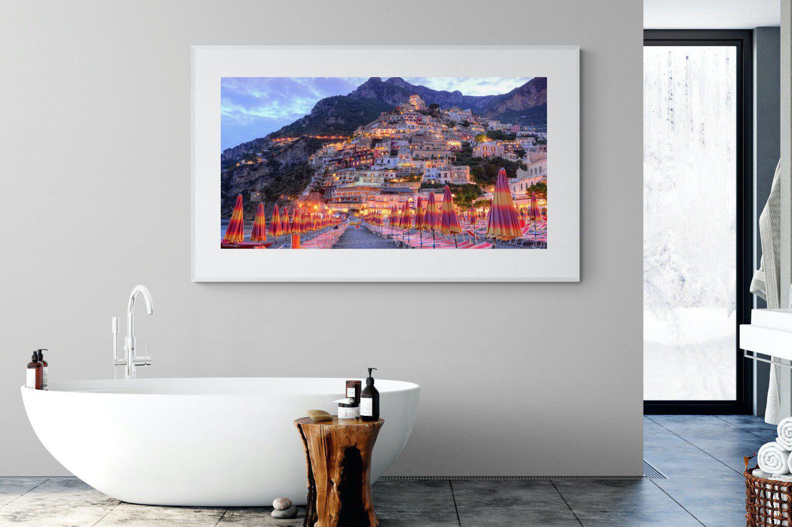Positano-Wall_Art-180 x 110cm-Framed Print-White-Pixalot