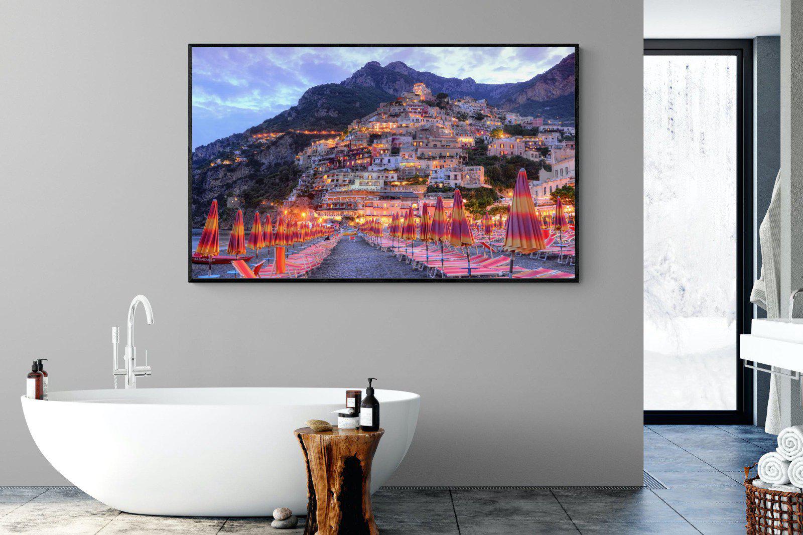 Positano-Wall_Art-180 x 110cm-Mounted Canvas-Black-Pixalot