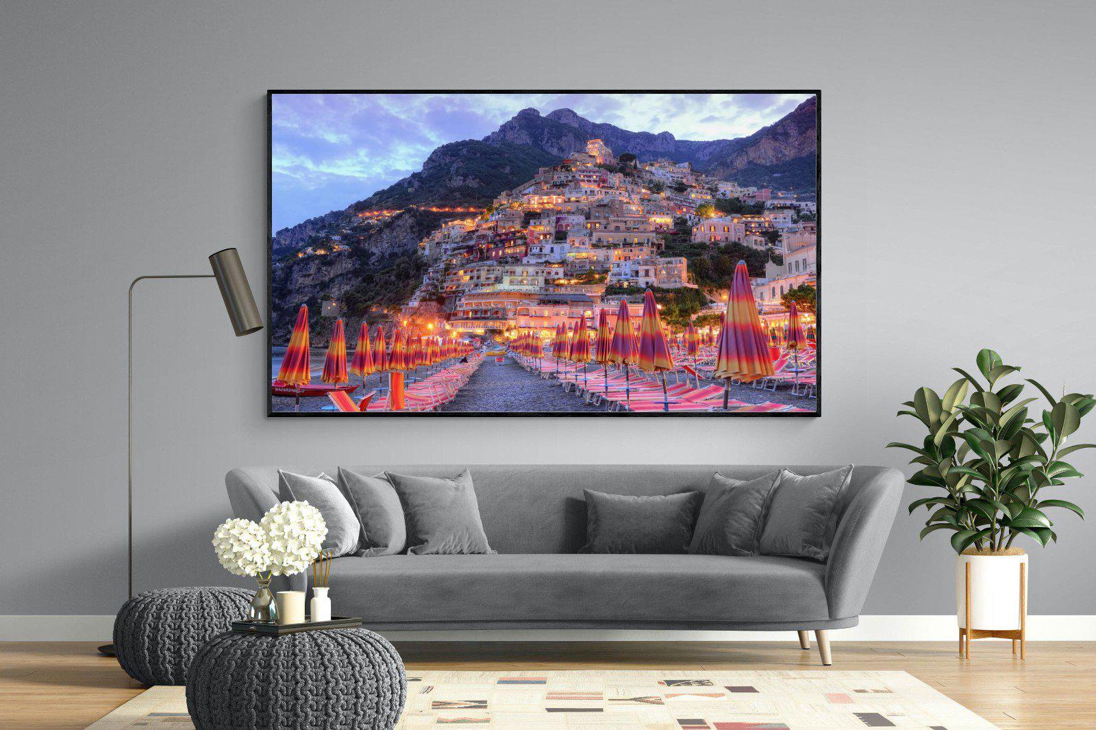 Positano-Wall_Art-220 x 130cm-Mounted Canvas-Black-Pixalot