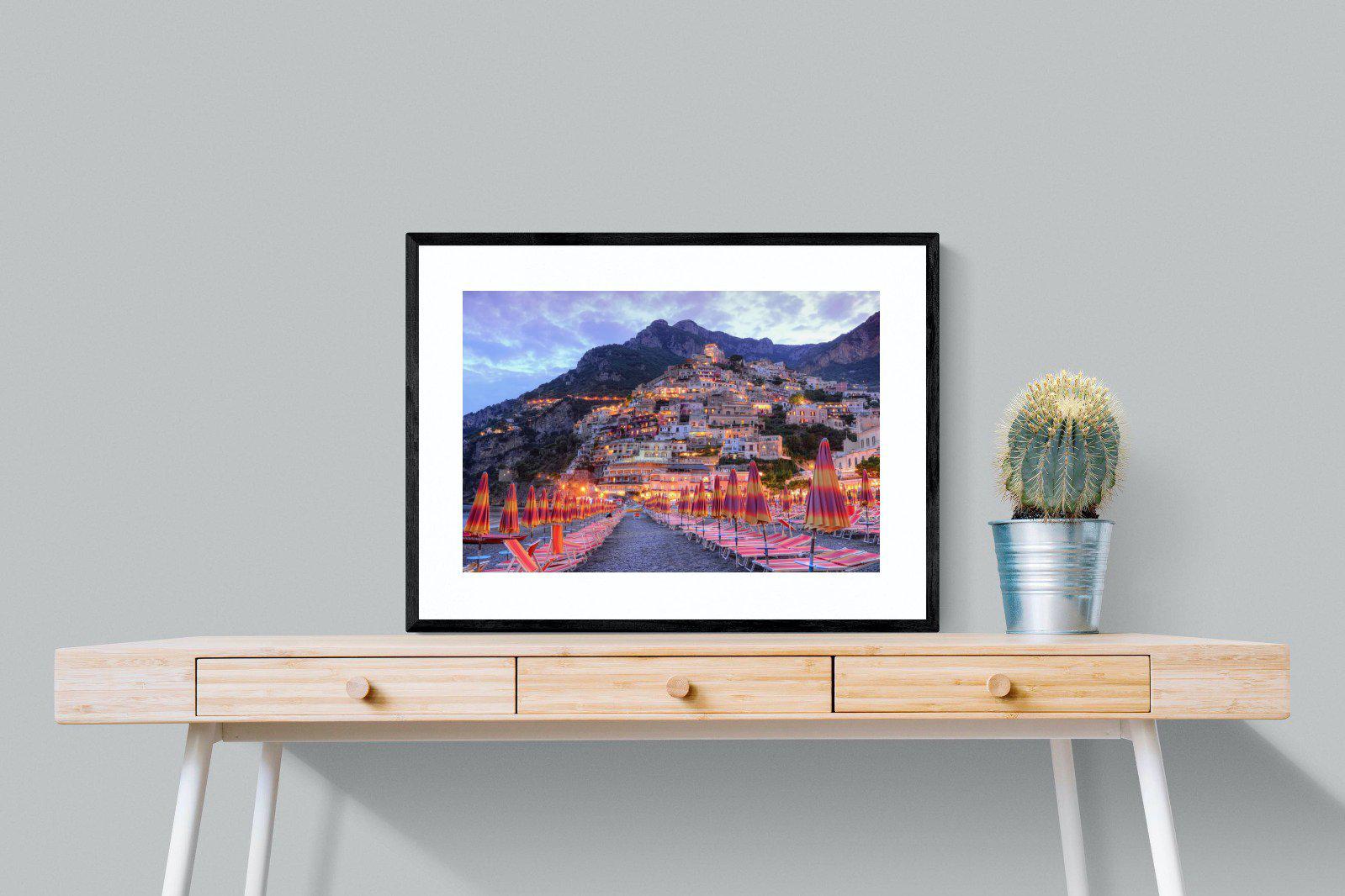 Positano-Wall_Art-80 x 60cm-Framed Print-Black-Pixalot