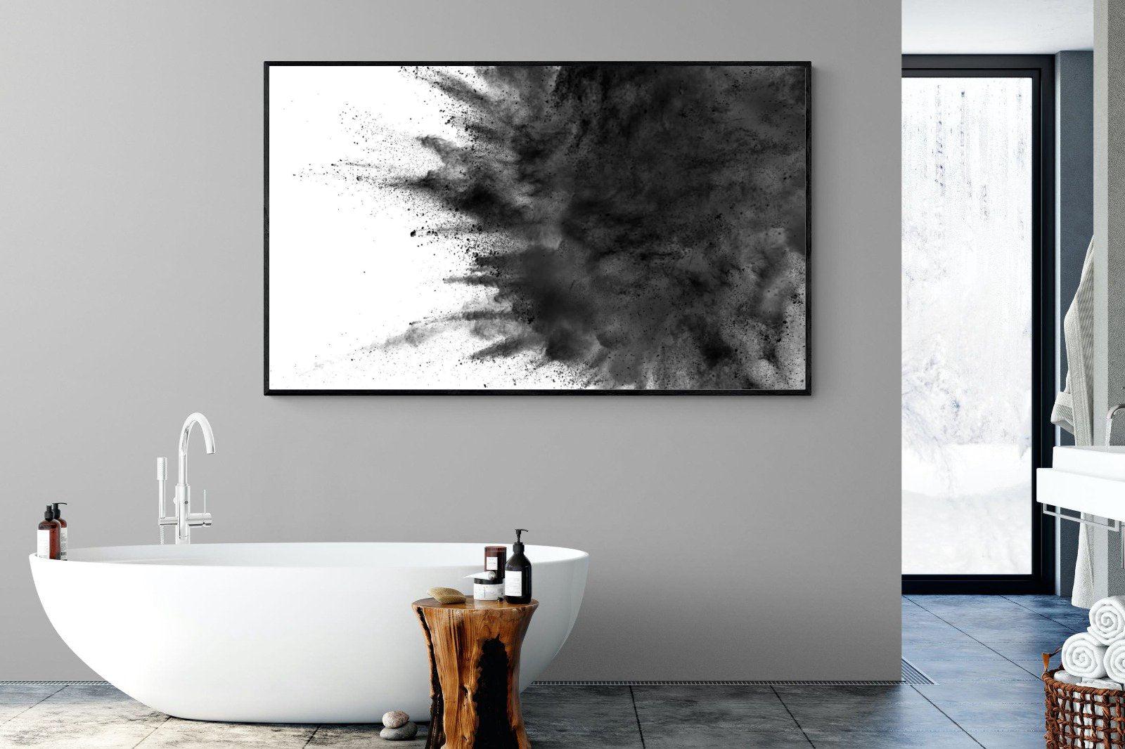 Powder-Wall_Art-180 x 110cm-Mounted Canvas-Black-Pixalot