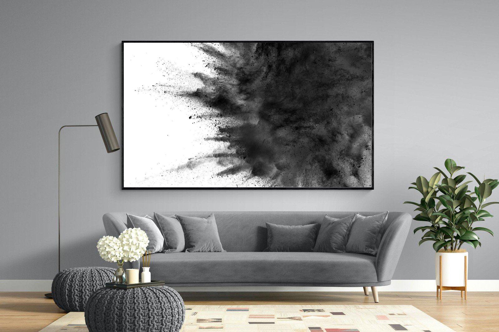 Powder-Wall_Art-220 x 130cm-Mounted Canvas-Black-Pixalot