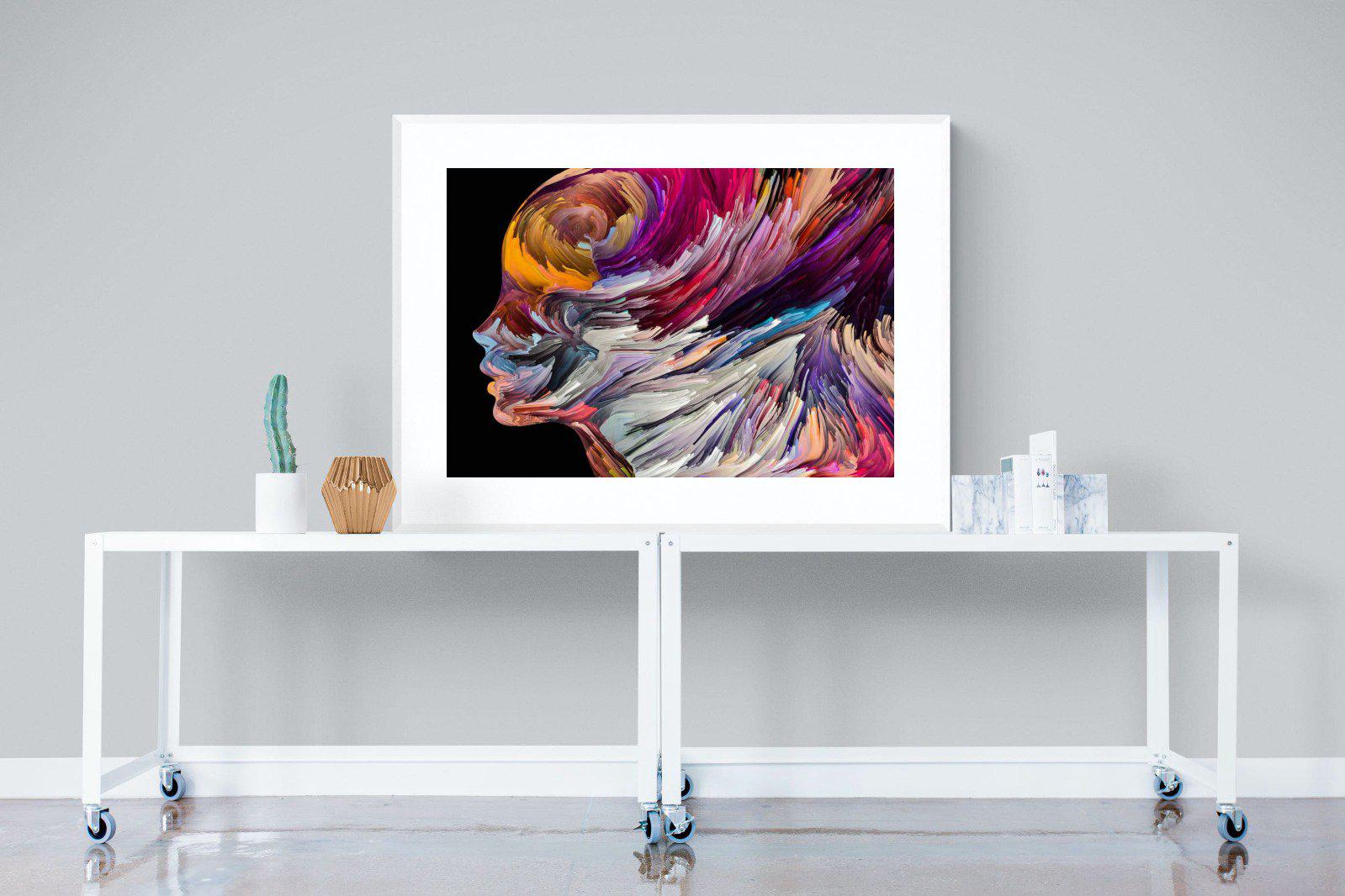 Power of the Mind-Wall_Art-120 x 90cm-Framed Print-White-Pixalot