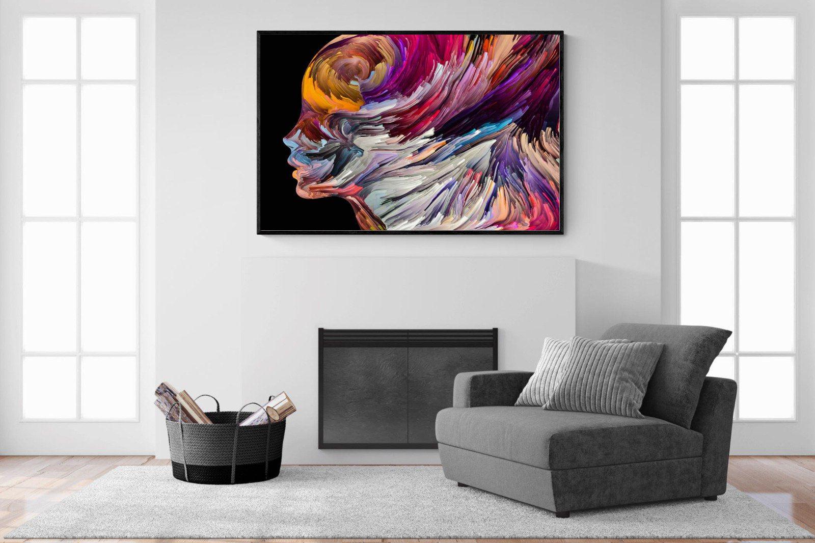 Power of the Mind-Wall_Art-150 x 100cm-Mounted Canvas-Black-Pixalot