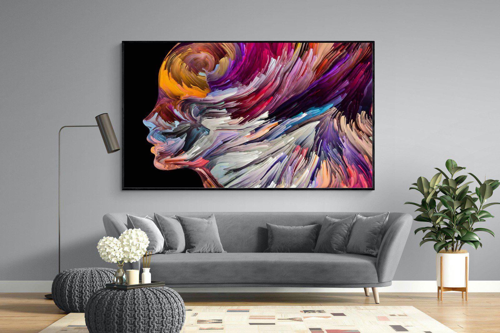 Power of the Mind-Wall_Art-220 x 130cm-Mounted Canvas-Black-Pixalot
