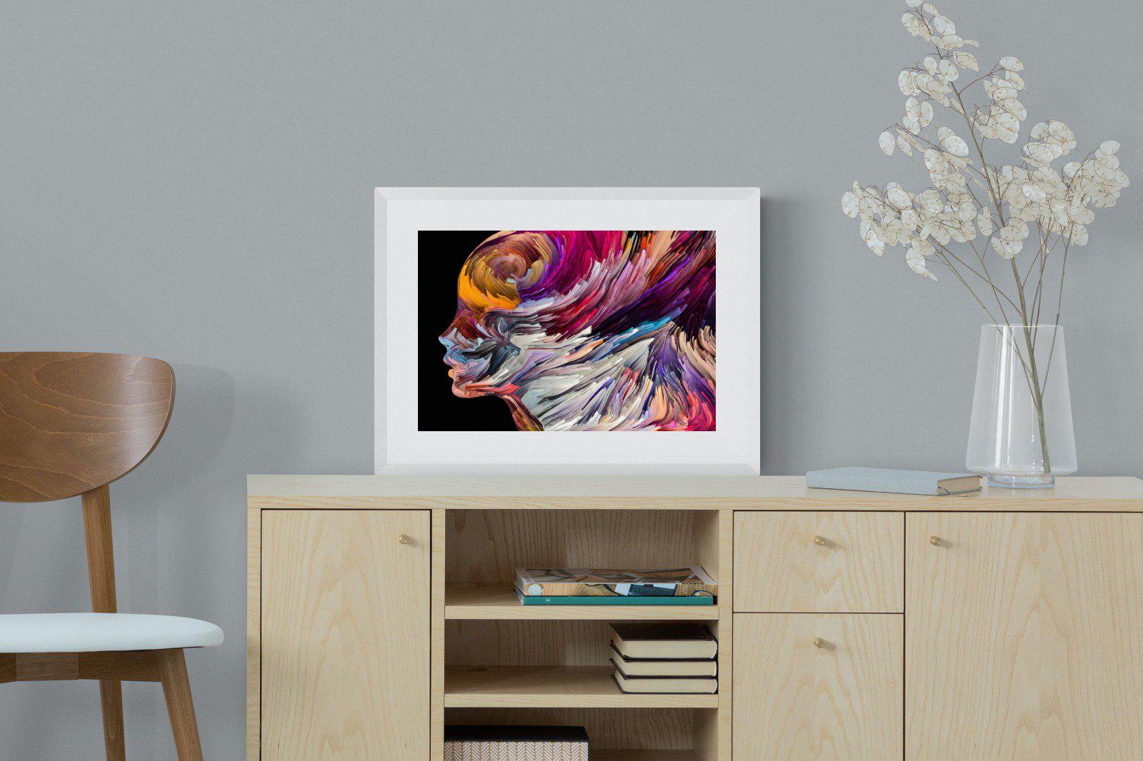 Power of the Mind-Wall_Art-60 x 45cm-Framed Print-White-Pixalot