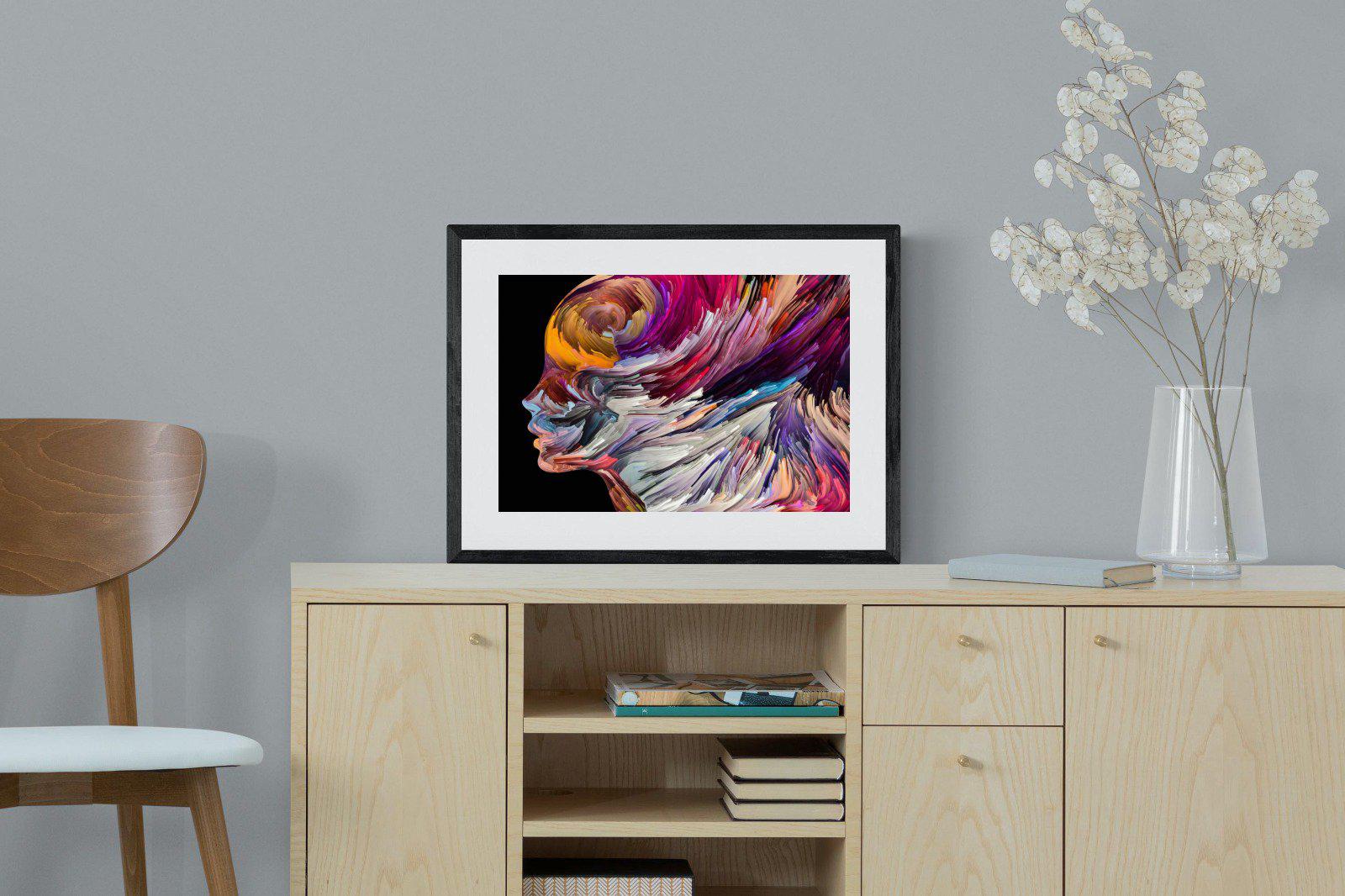 Power of the Mind-Wall_Art-60 x 45cm-Framed Print-Black-Pixalot