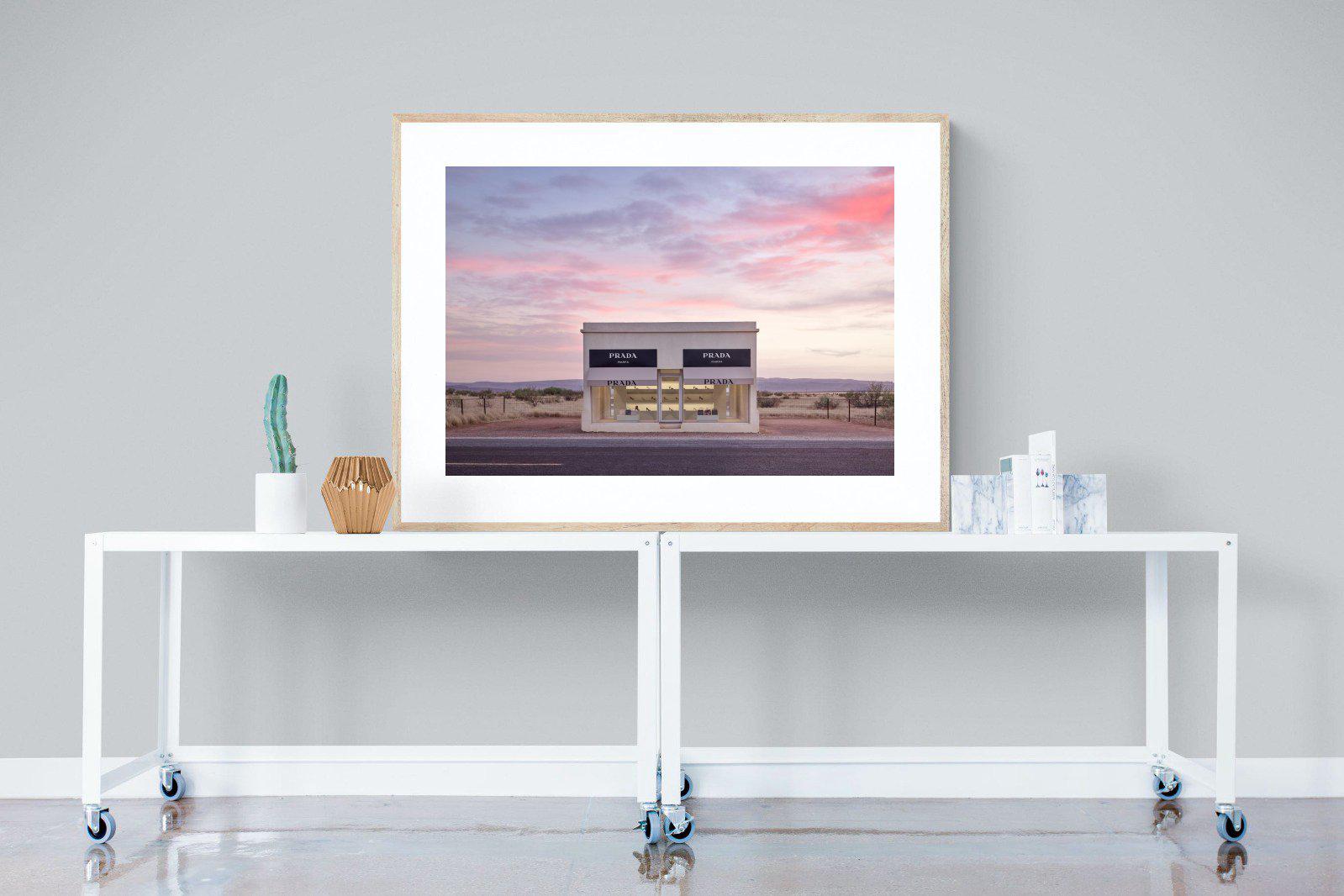 Prada Marfa-Wall_Art-120 x 90cm-Framed Print-Wood-Pixalot