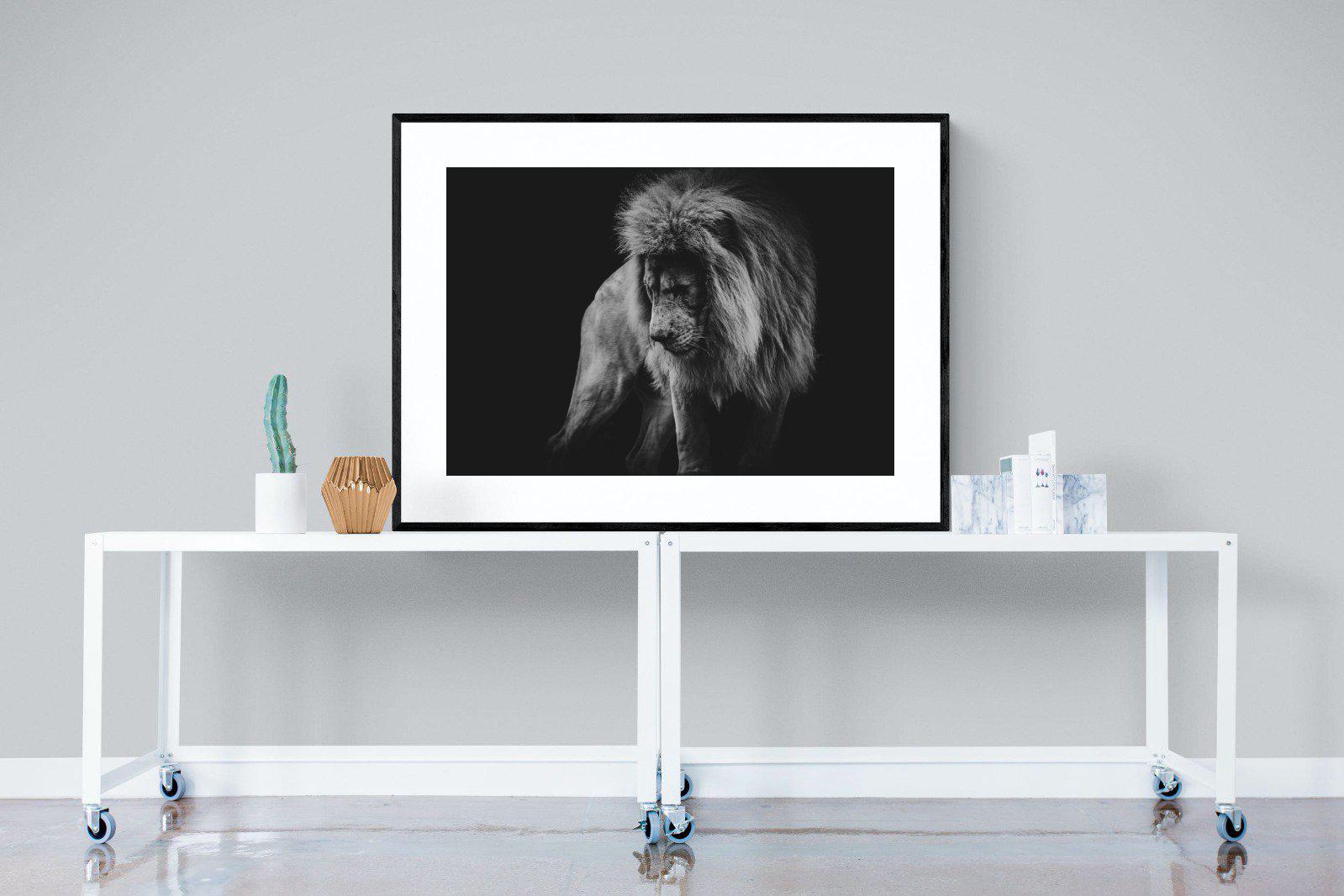 Prince of the Jungle-Wall_Art-120 x 90cm-Framed Print-Black-Pixalot