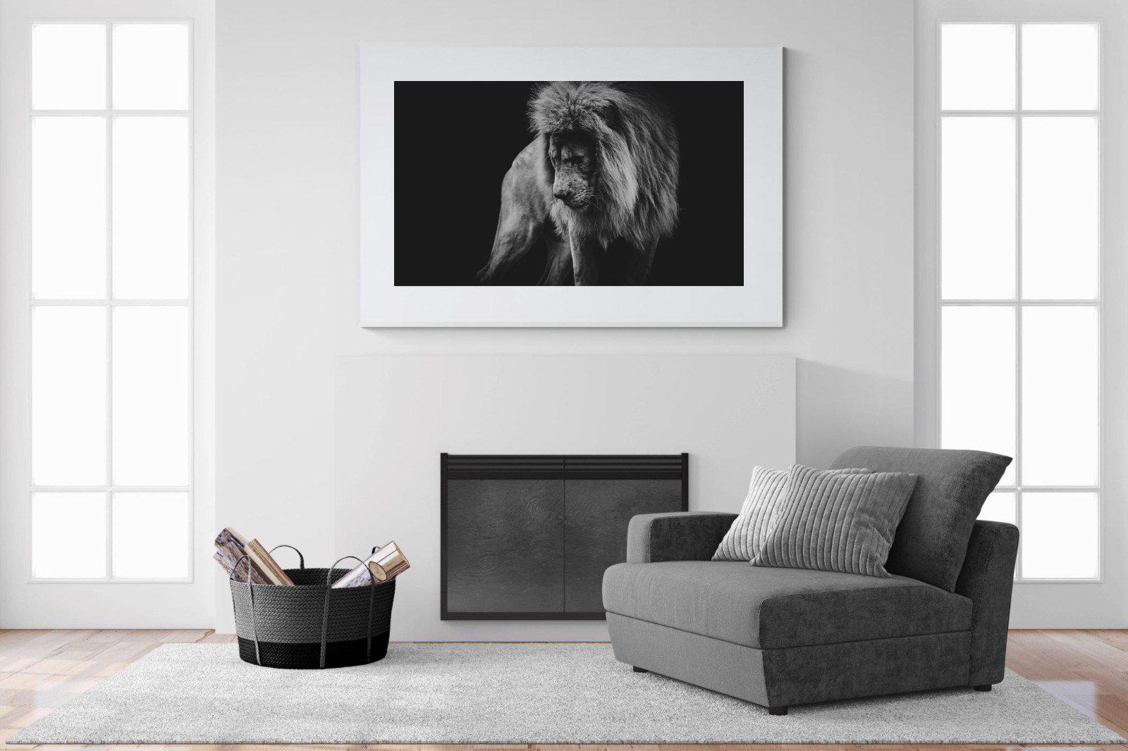 Prince of the Jungle-Wall_Art-150 x 100cm-Framed Print-White-Pixalot