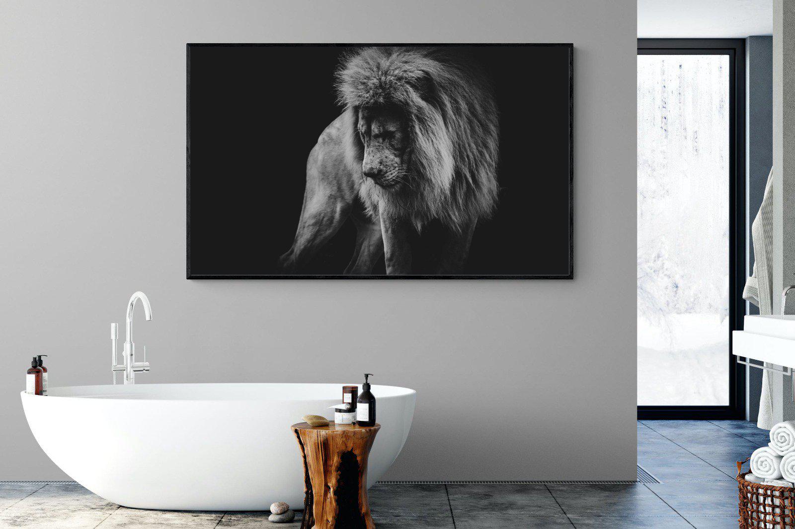 Prince of the Jungle-Wall_Art-180 x 110cm-Mounted Canvas-Black-Pixalot