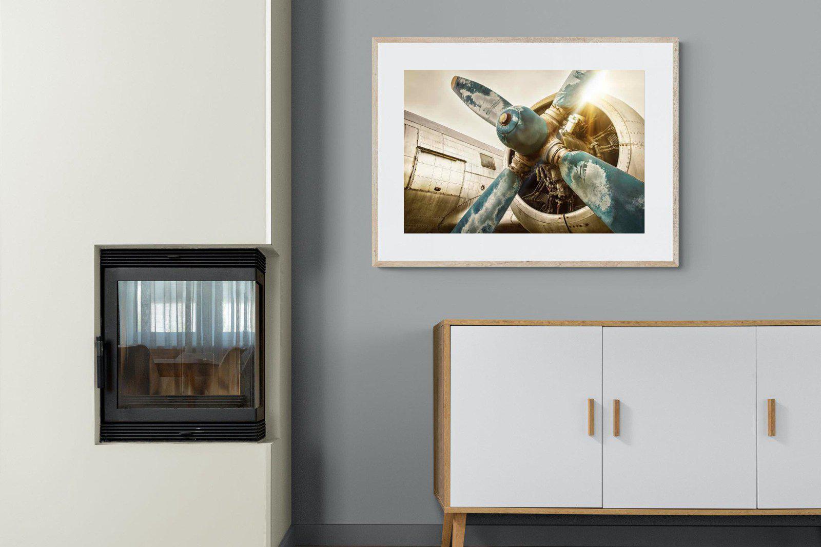 Propeller-Wall_Art-100 x 75cm-Framed Print-Wood-Pixalot