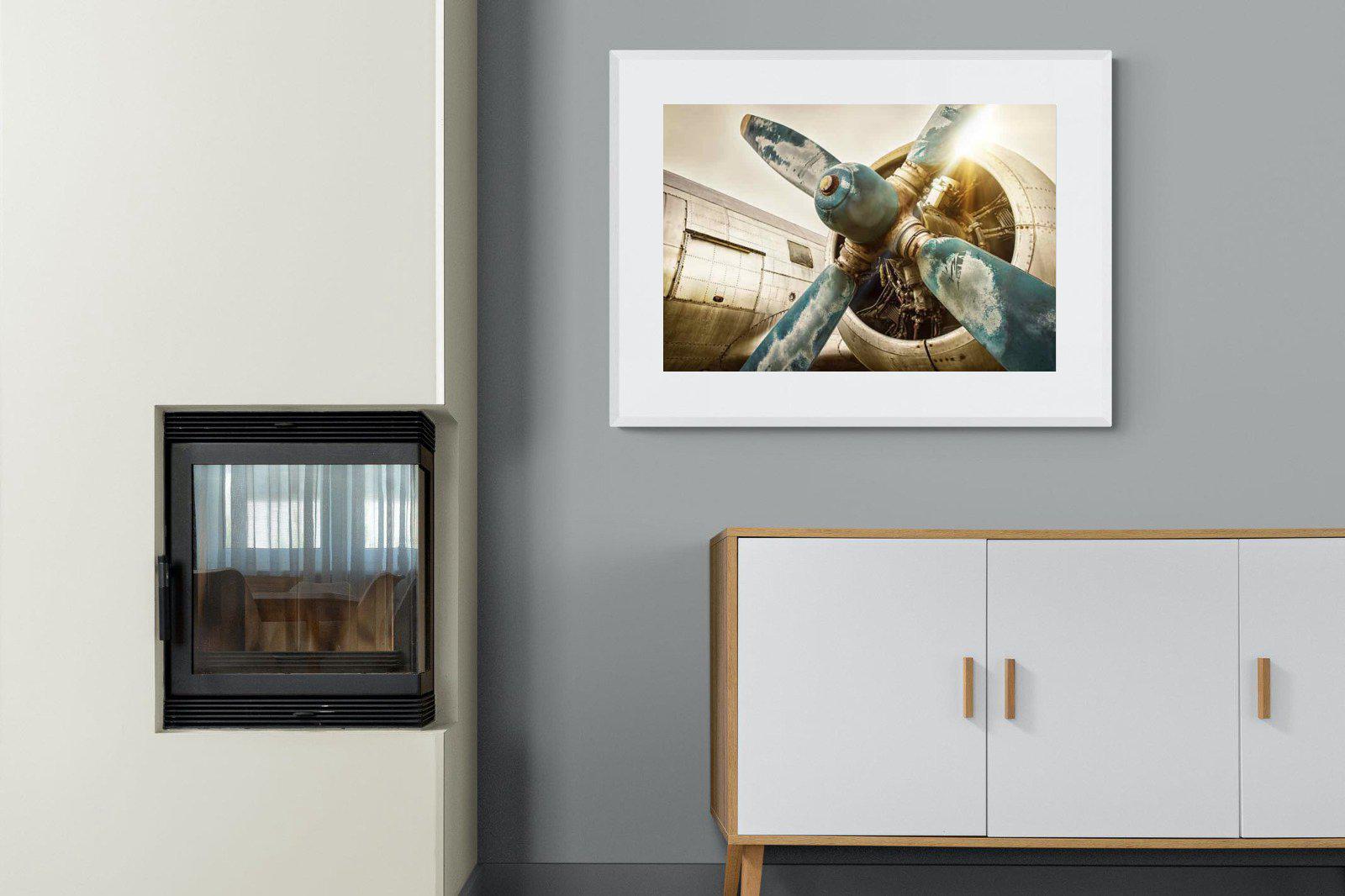 Propeller-Wall_Art-100 x 75cm-Framed Print-White-Pixalot