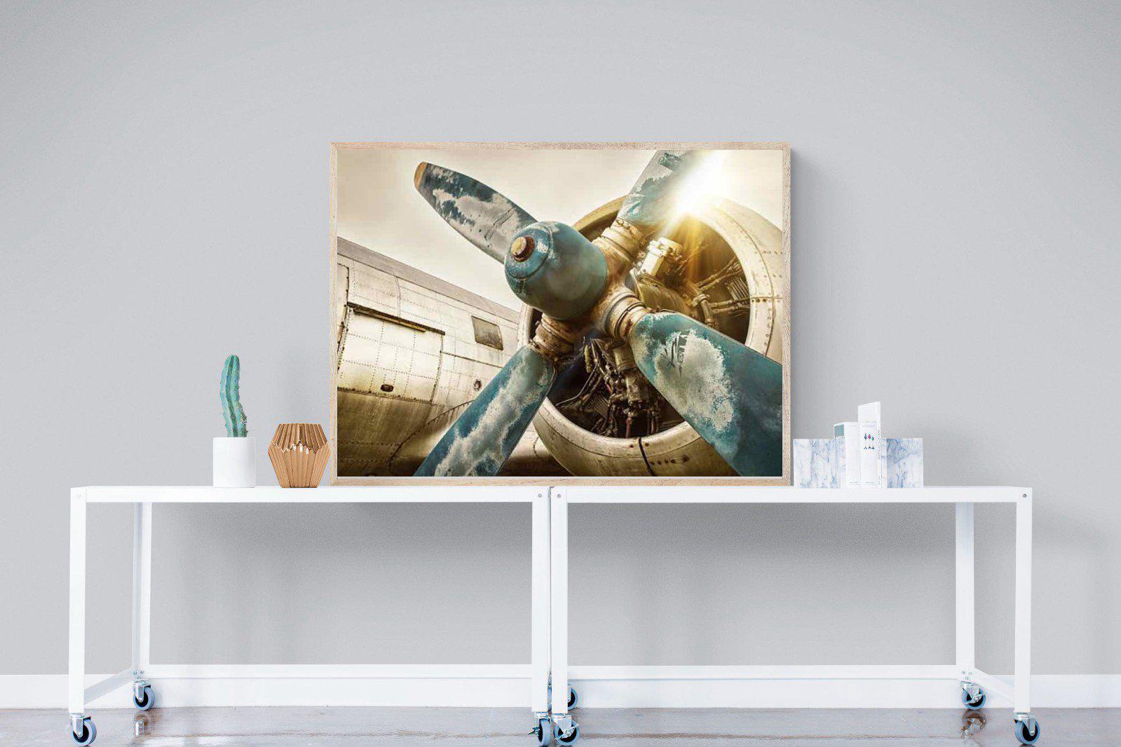 Propeller-Wall_Art-120 x 90cm-Mounted Canvas-Wood-Pixalot