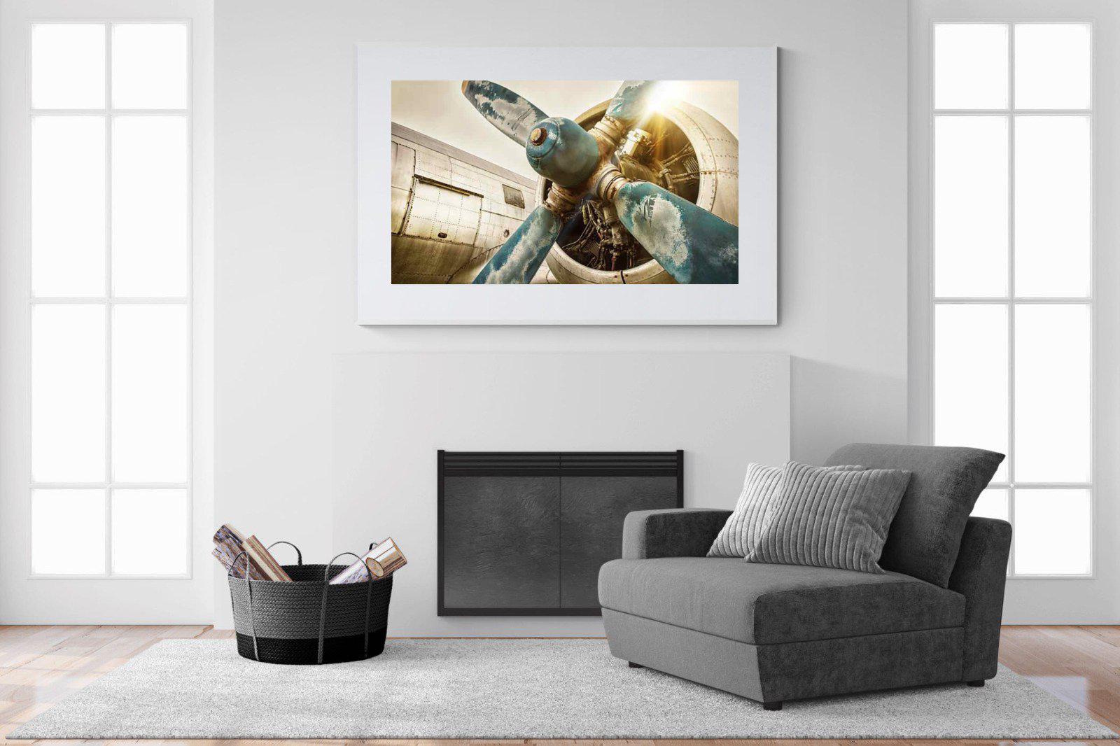 Propeller-Wall_Art-150 x 100cm-Framed Print-White-Pixalot