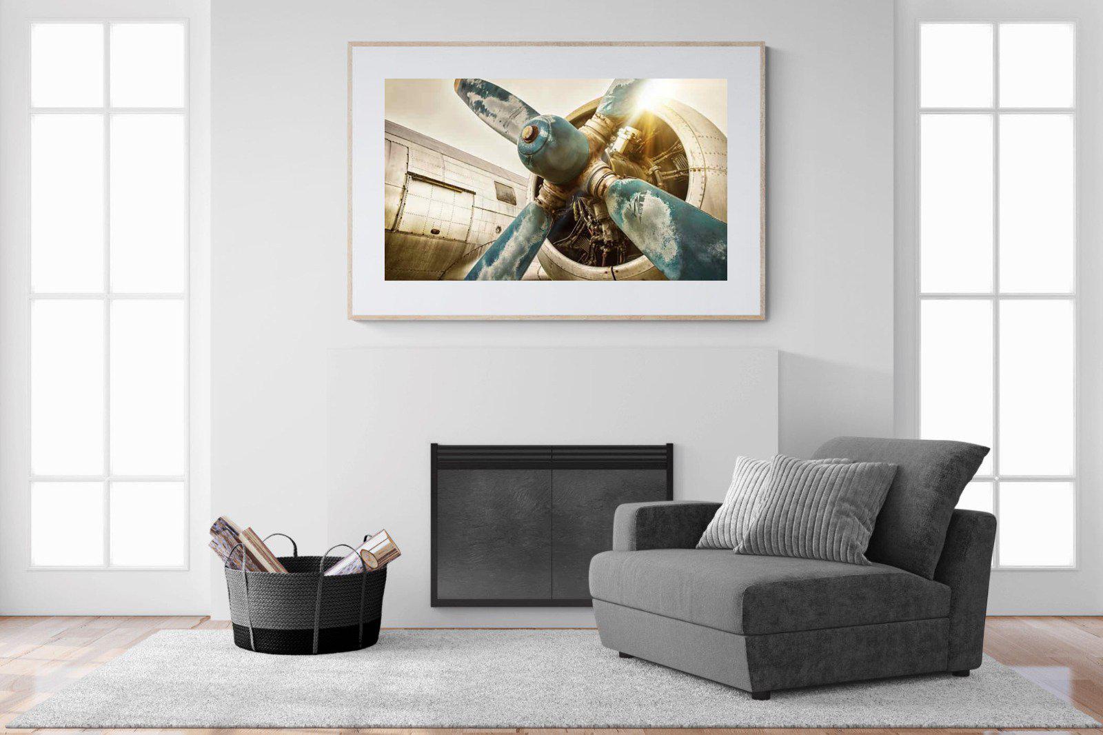 Propeller-Wall_Art-150 x 100cm-Framed Print-Wood-Pixalot