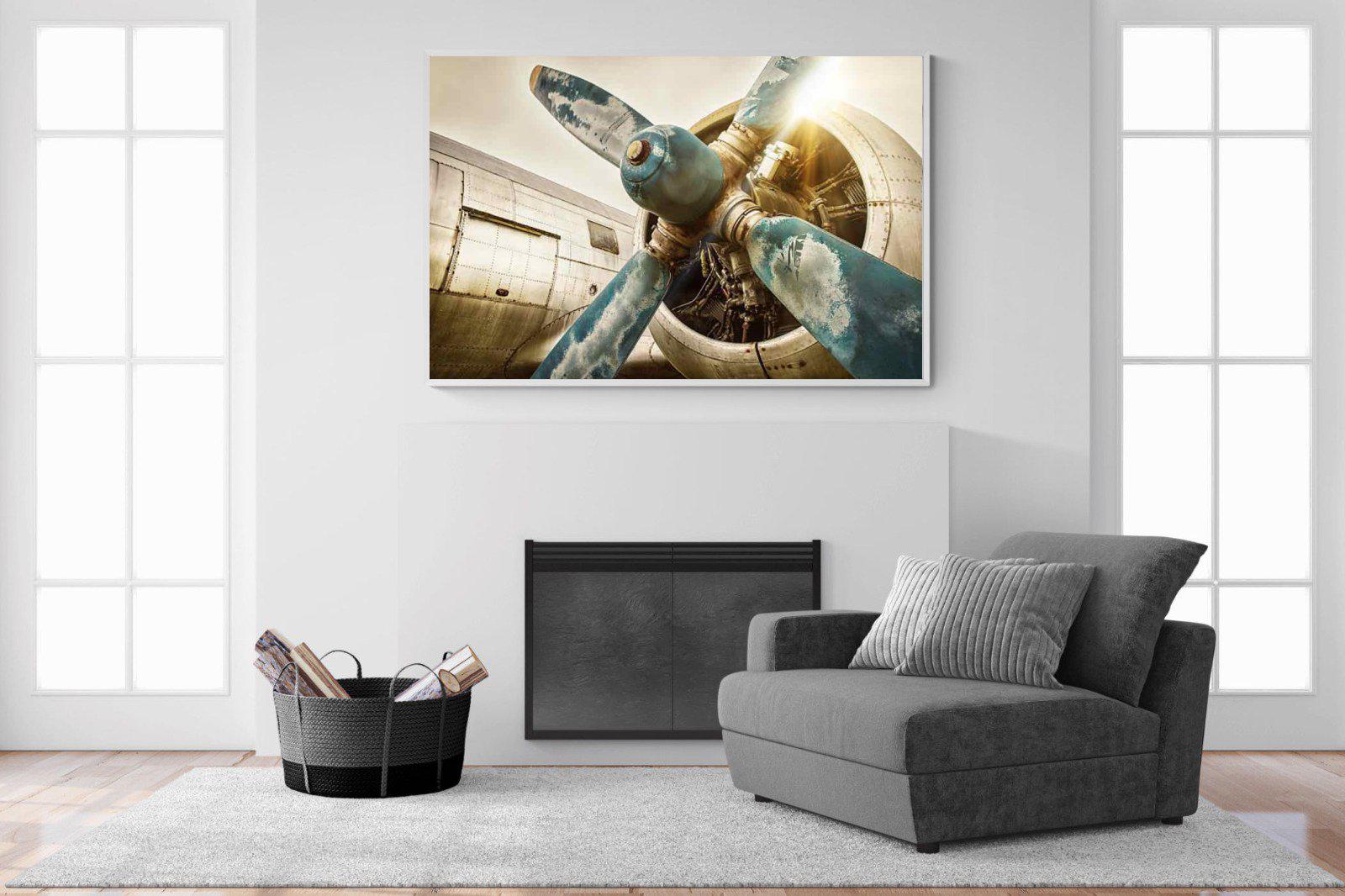 Propeller-Wall_Art-150 x 100cm-Mounted Canvas-White-Pixalot
