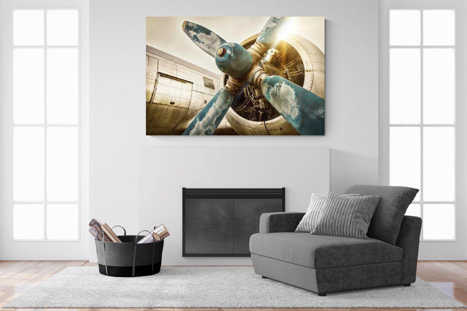 Propeller-Wall_Art-150 x 100cm-Mounted Canvas-No Frame-Pixalot