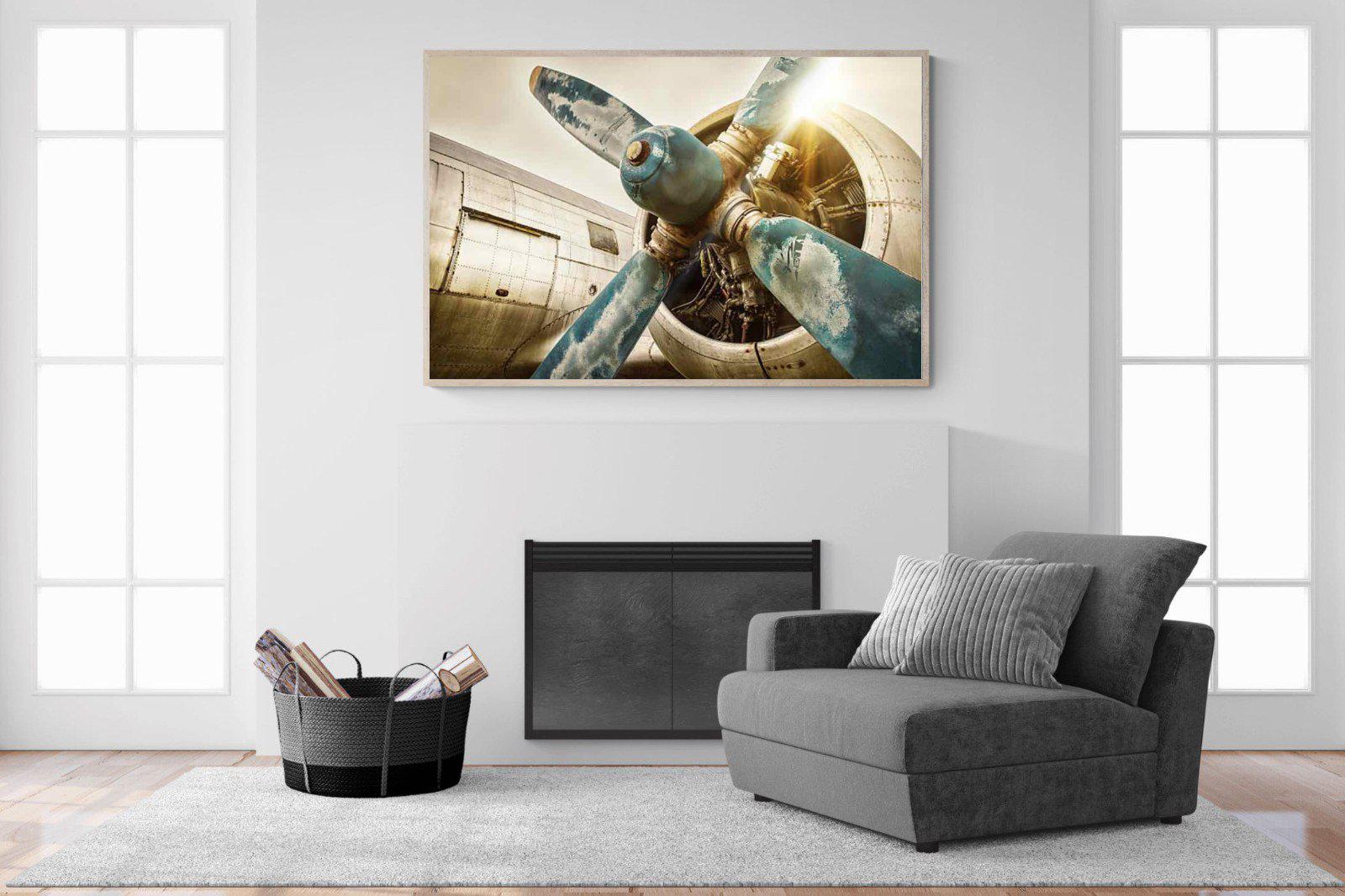 Propeller-Wall_Art-150 x 100cm-Mounted Canvas-Wood-Pixalot