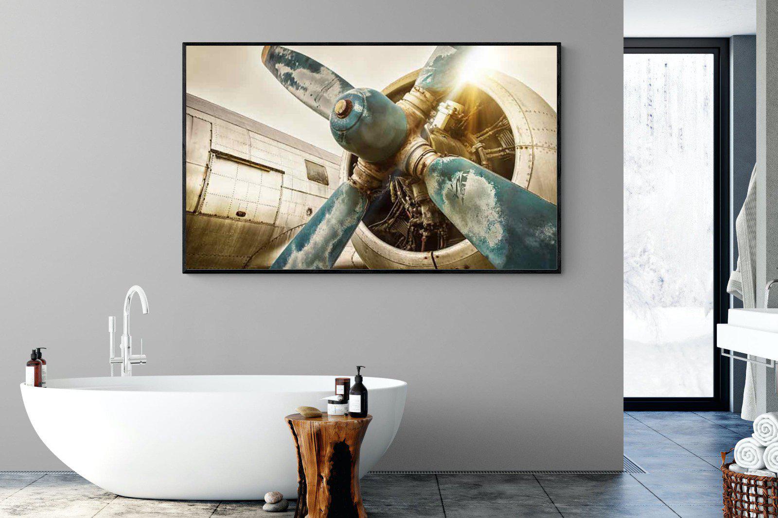 Propeller-Wall_Art-180 x 110cm-Mounted Canvas-Black-Pixalot