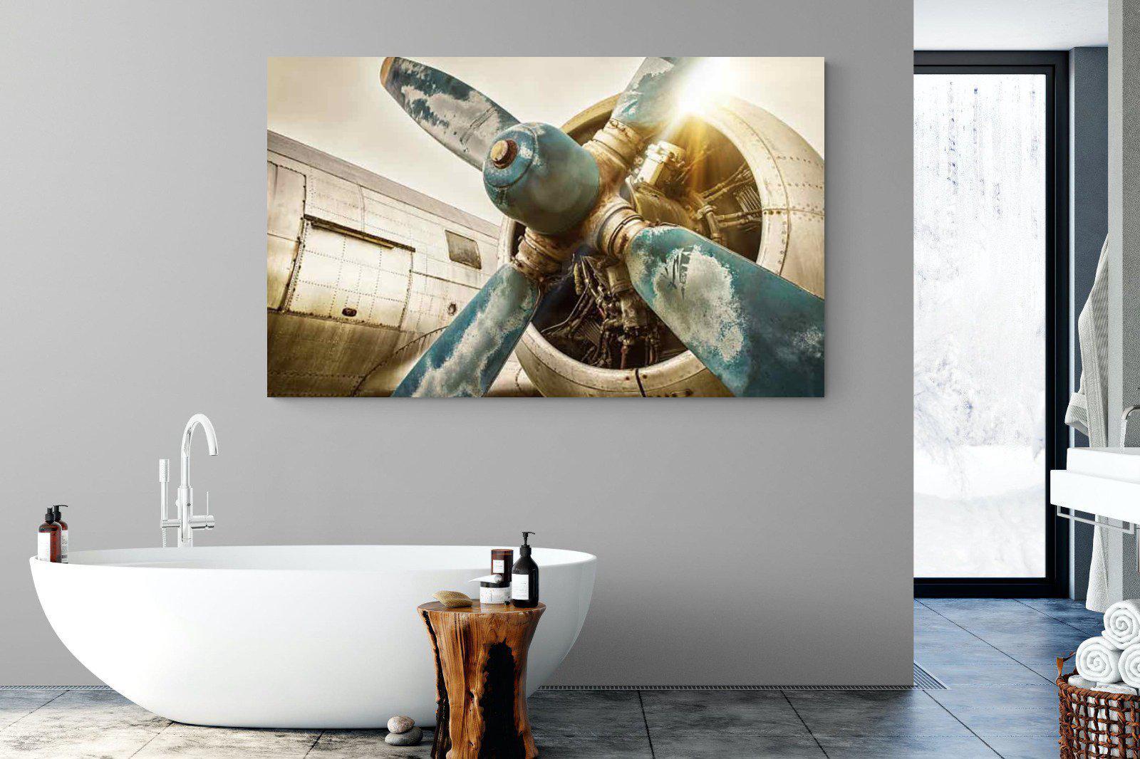 Propeller-Wall_Art-180 x 110cm-Mounted Canvas-No Frame-Pixalot
