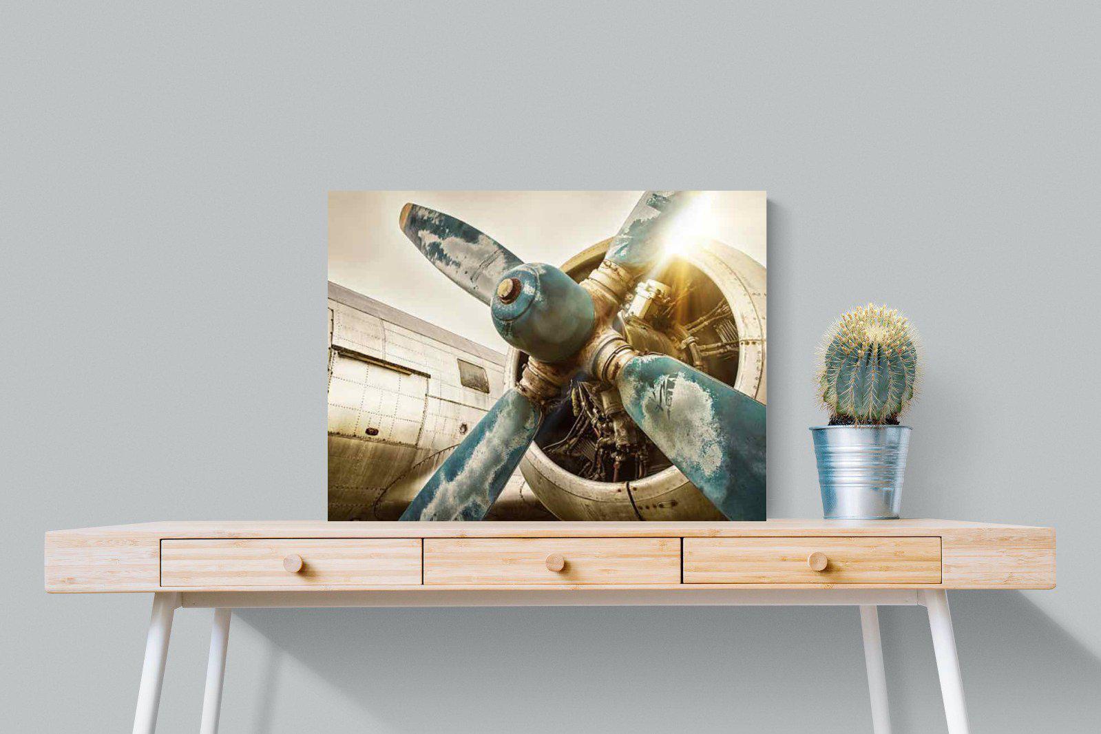 Propeller-Wall_Art-80 x 60cm-Mounted Canvas-No Frame-Pixalot