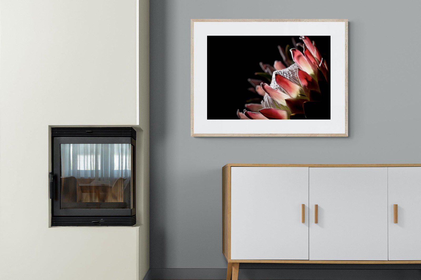 Protea-Wall_Art-100 x 75cm-Framed Print-Wood-Pixalot