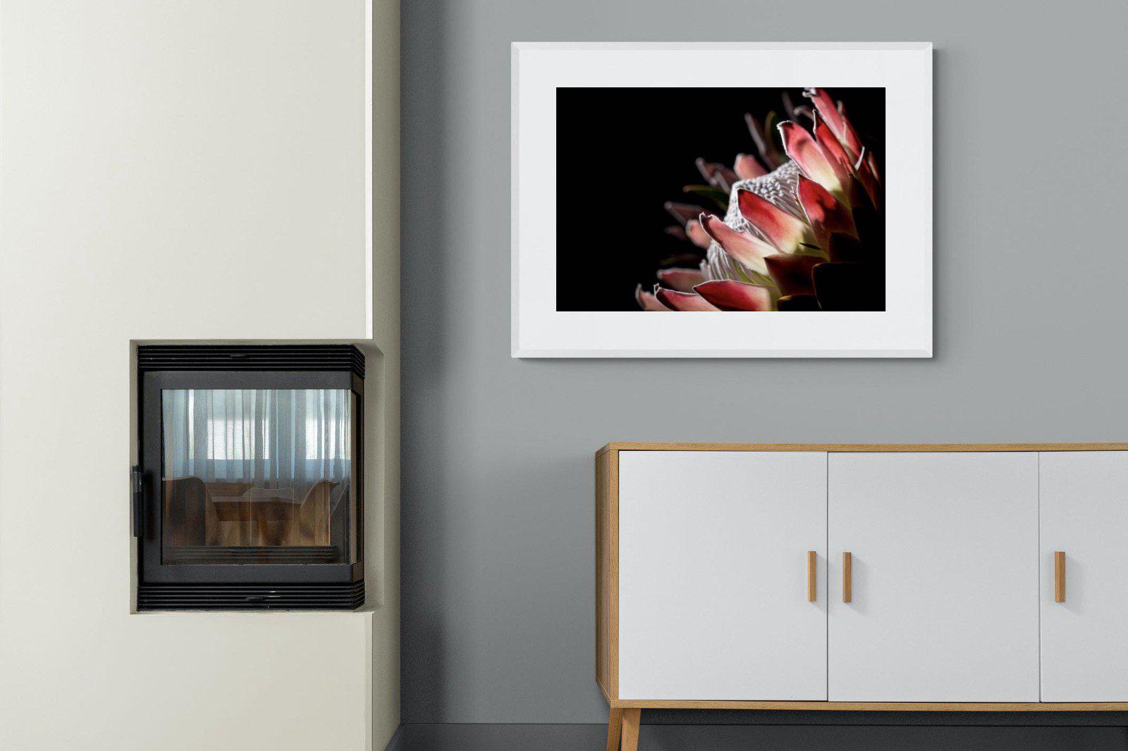 Protea-Wall_Art-100 x 75cm-Framed Print-White-Pixalot